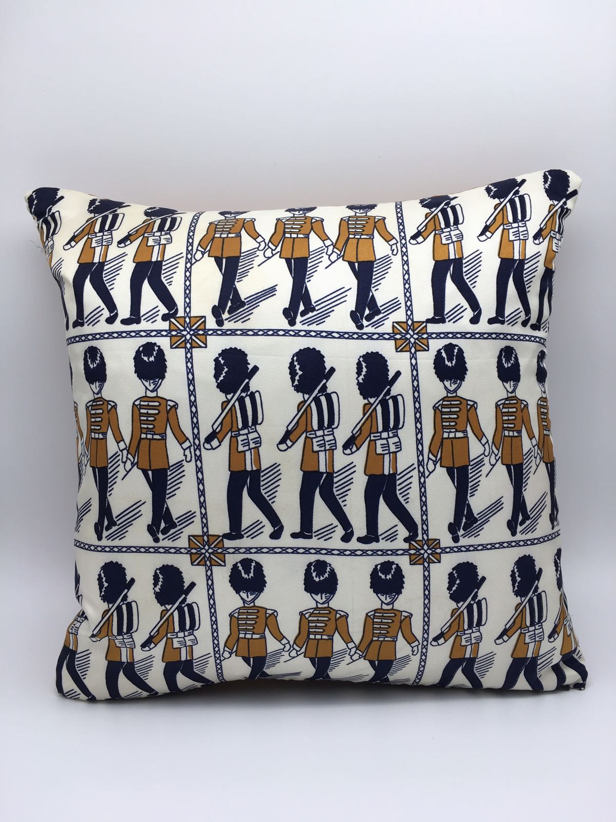Bianchini Ferier Silk cushion with soldiers - Natalia Willmott