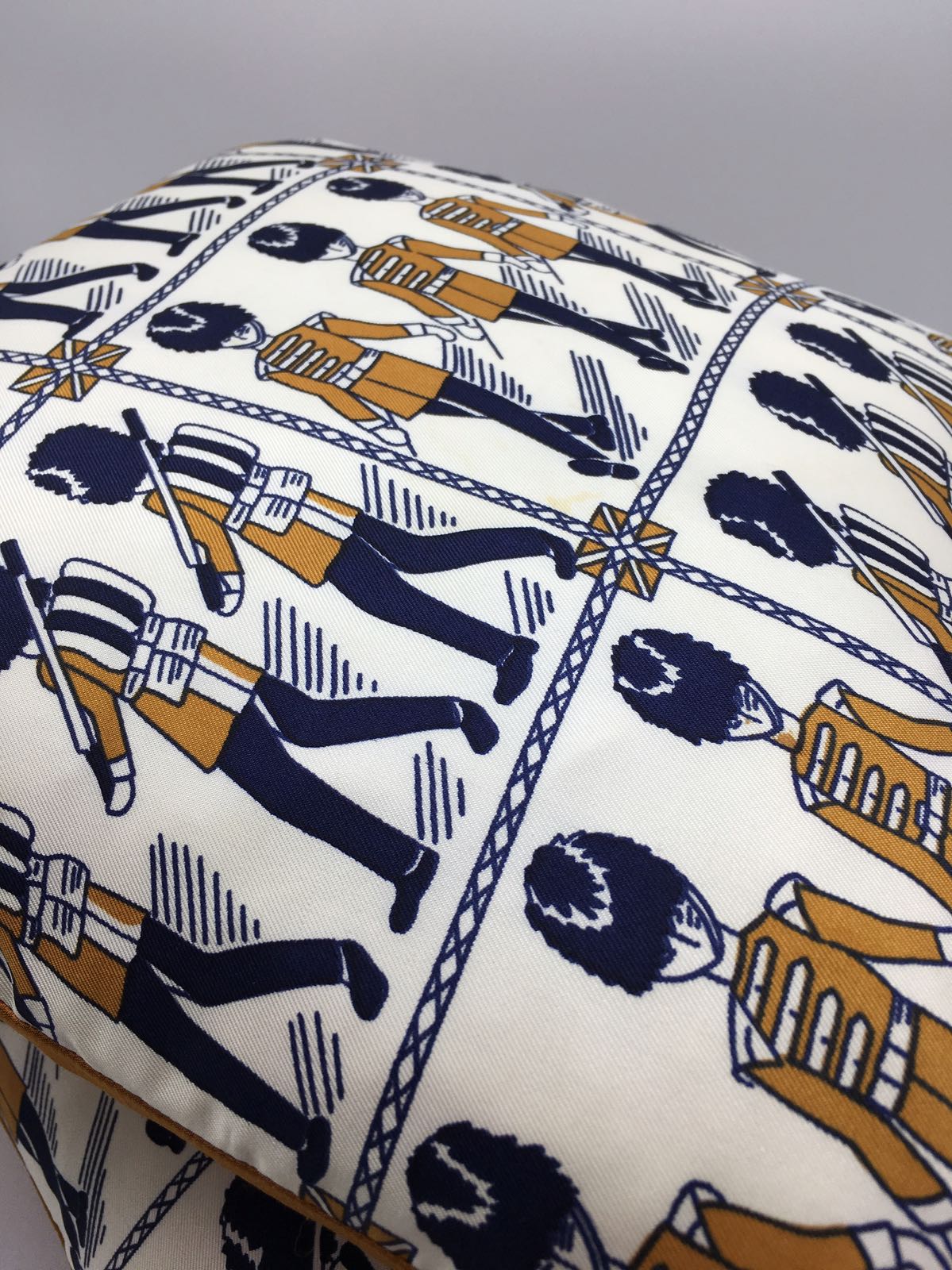 Bianchini Ferier Silk cushion with soldiers - Natalia Willmott