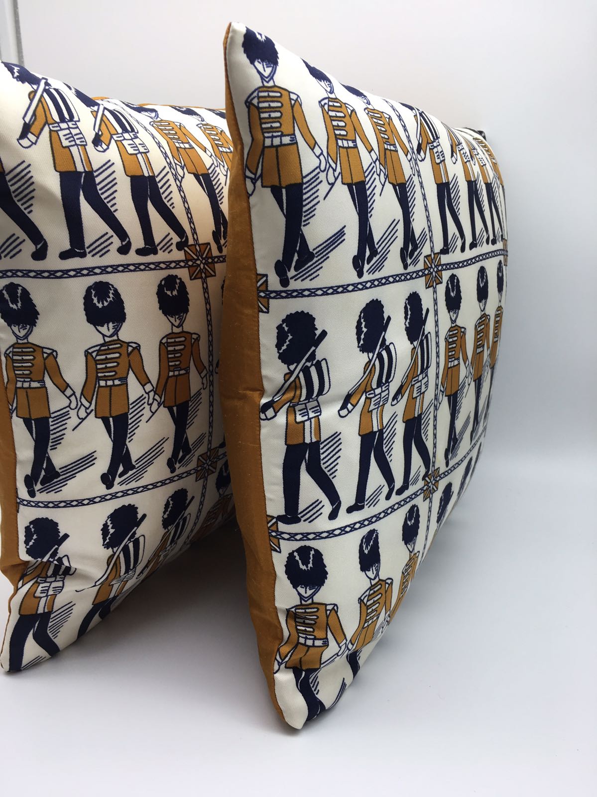 Bianchini Ferier Silk cushion with soldiers - Natalia Willmott