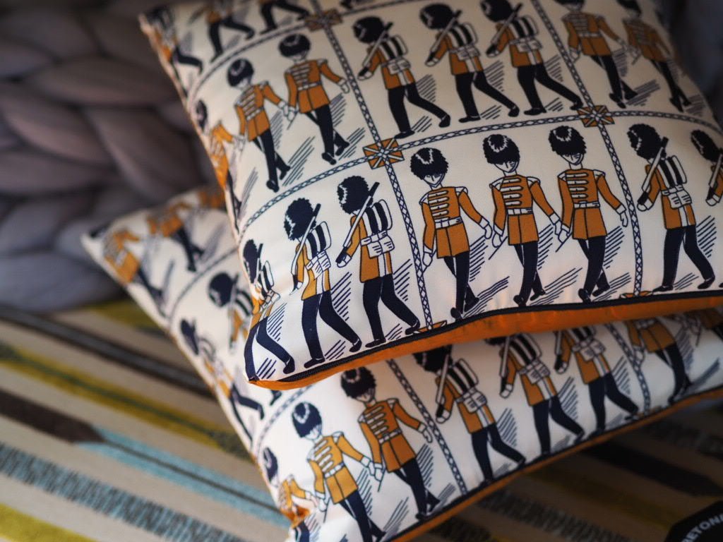 Bianchini Ferier Silk cushion with soldiers - Natalia Willmott