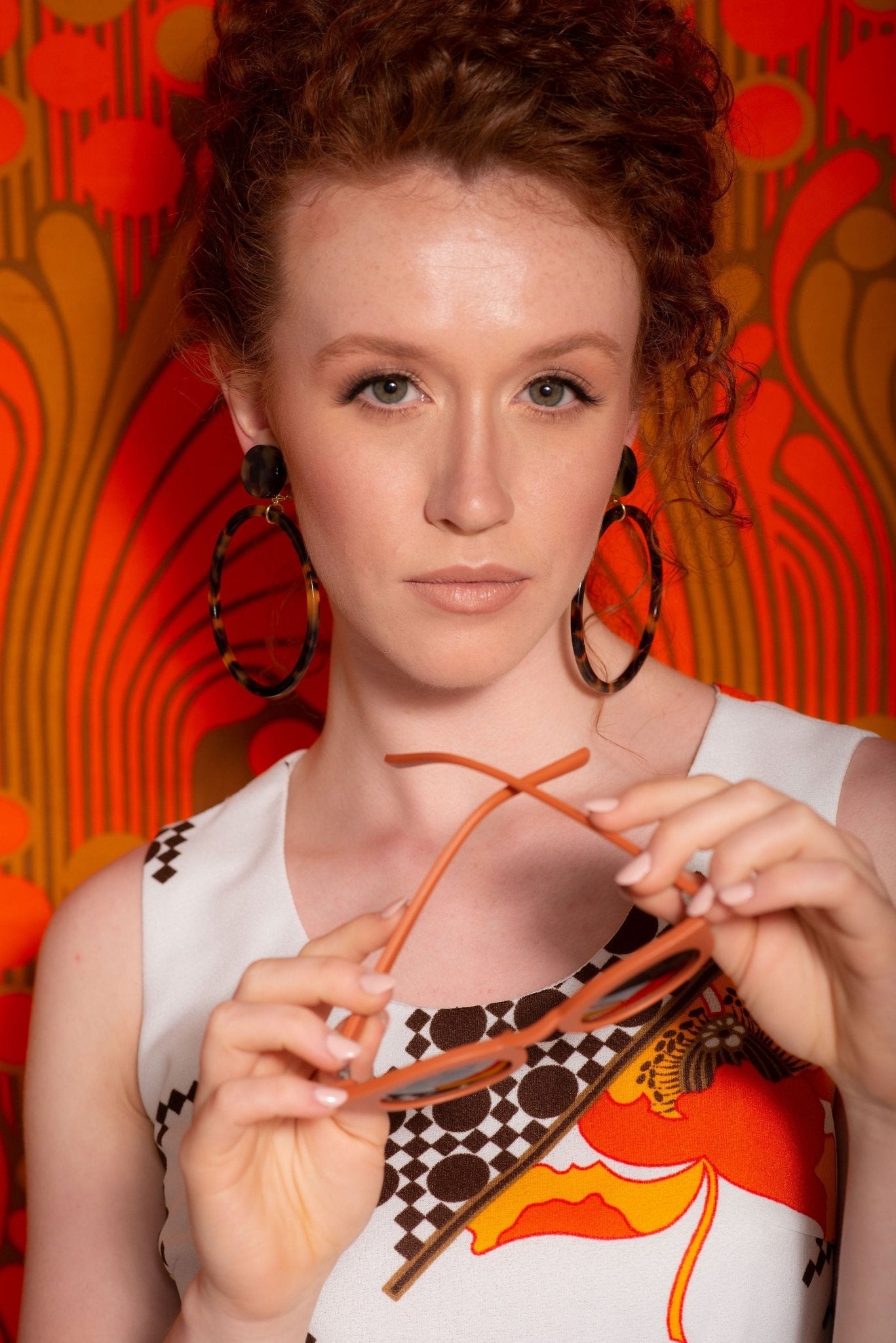 Big hoops “tortoiseshell” pattern earrings - Natalia Willmott