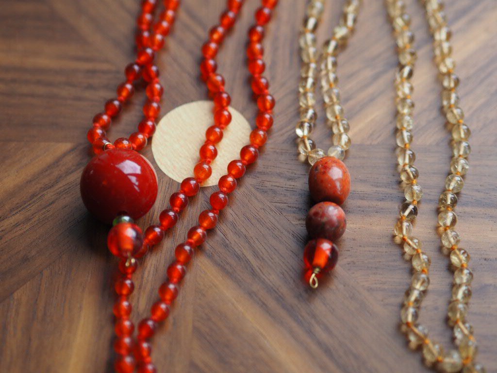 Citrine and carnelian necklaces - Natalia Willmott