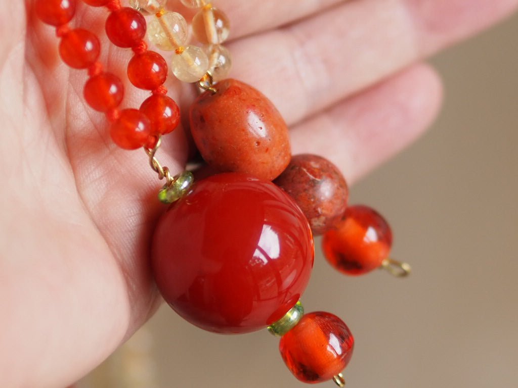 Citrine and carnelian necklaces - Natalia Willmott