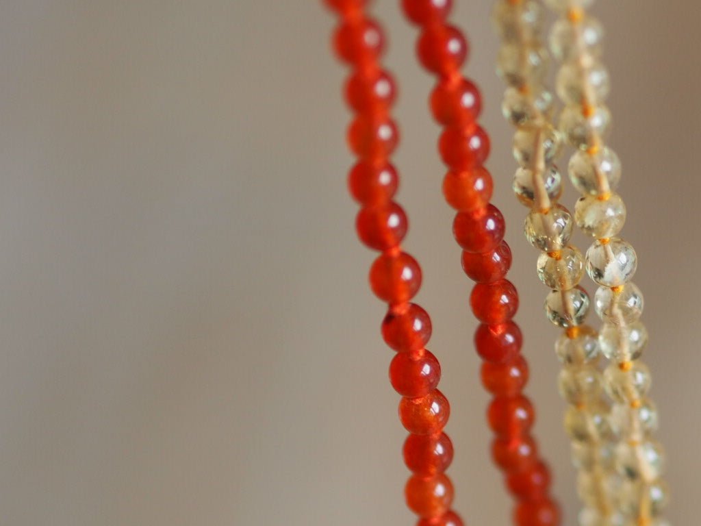 Citrine and carnelian necklaces - Natalia Willmott