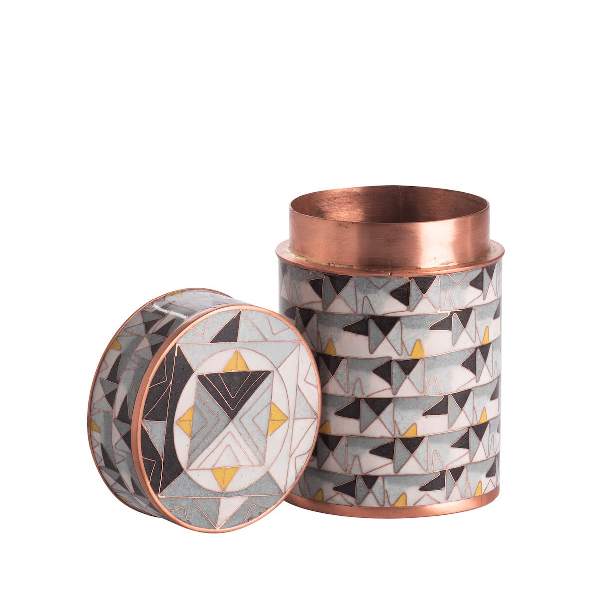 Cloisonné square 3 D circular box - Natalia Willmott