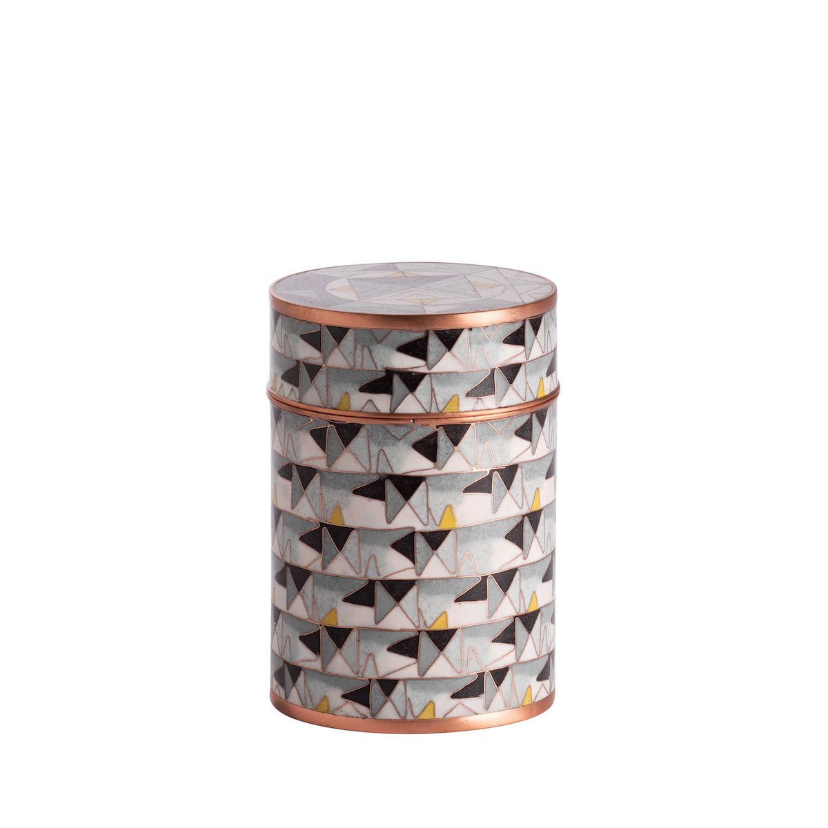 Cloisonné square 3 D circular box - Natalia Willmott