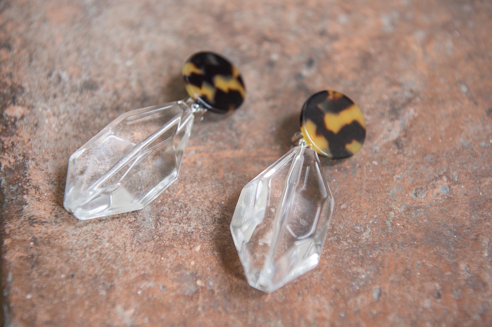 Crystal drop earrings clip on /pierced - Natalia Willmott