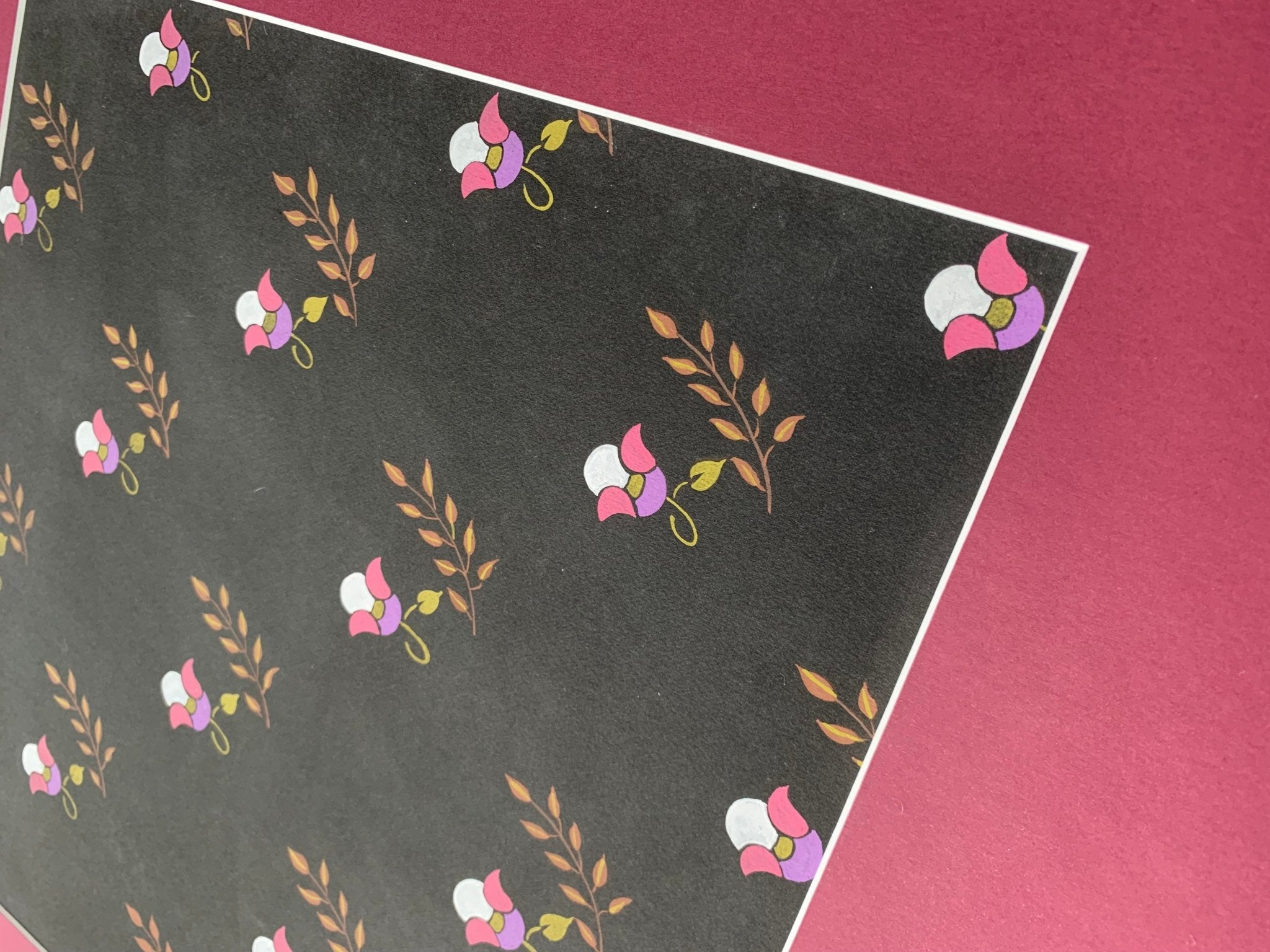Deco roses textile design - Natalia Willmott