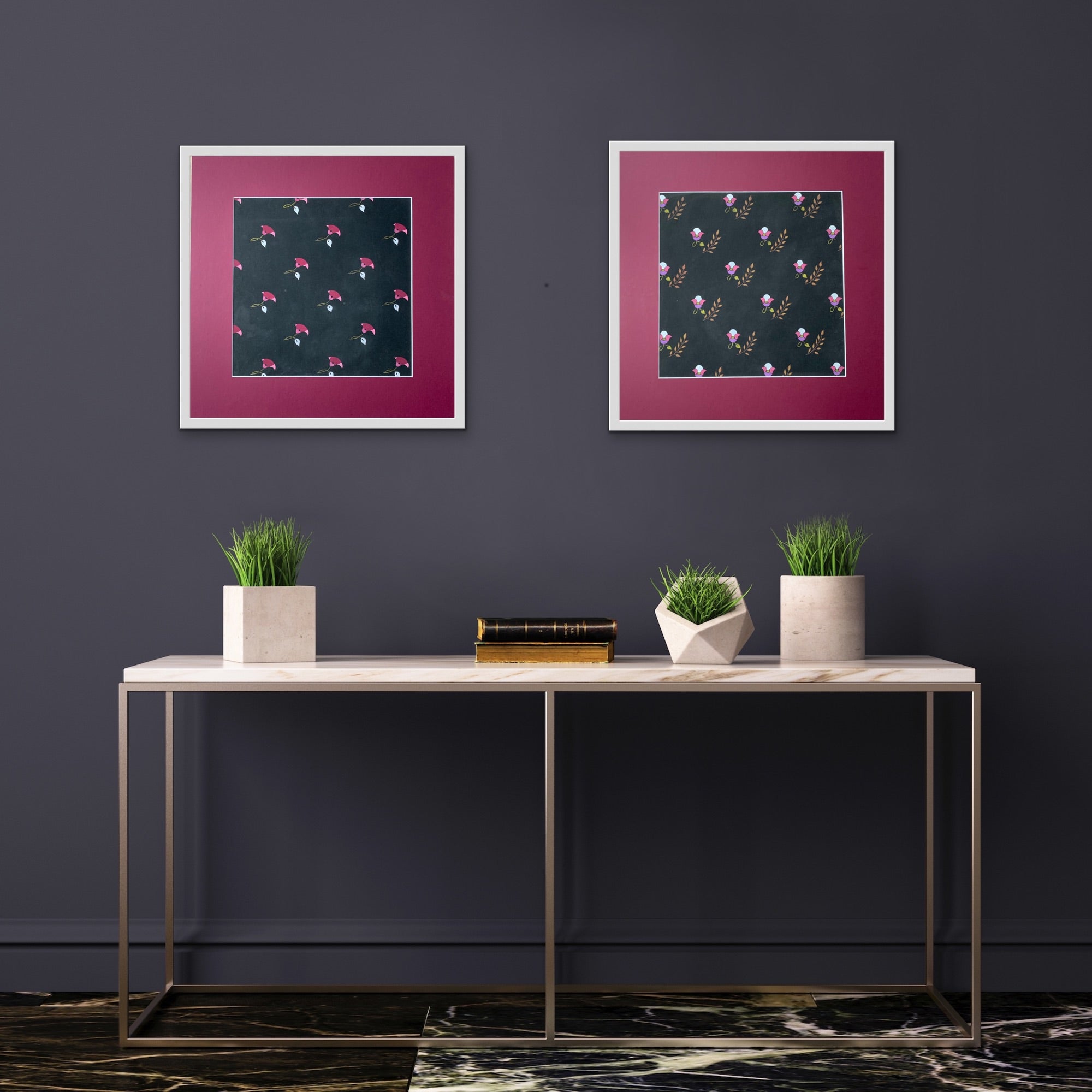 Deco roses textile design - Natalia Willmott