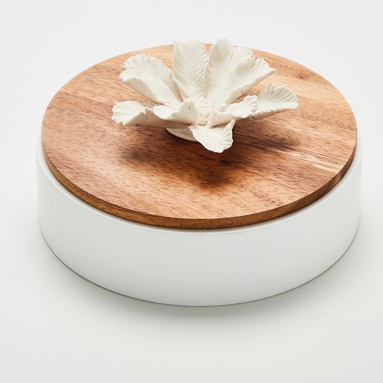 Diffuser box in Acacia wood and Porcelain - Natalia Willmott