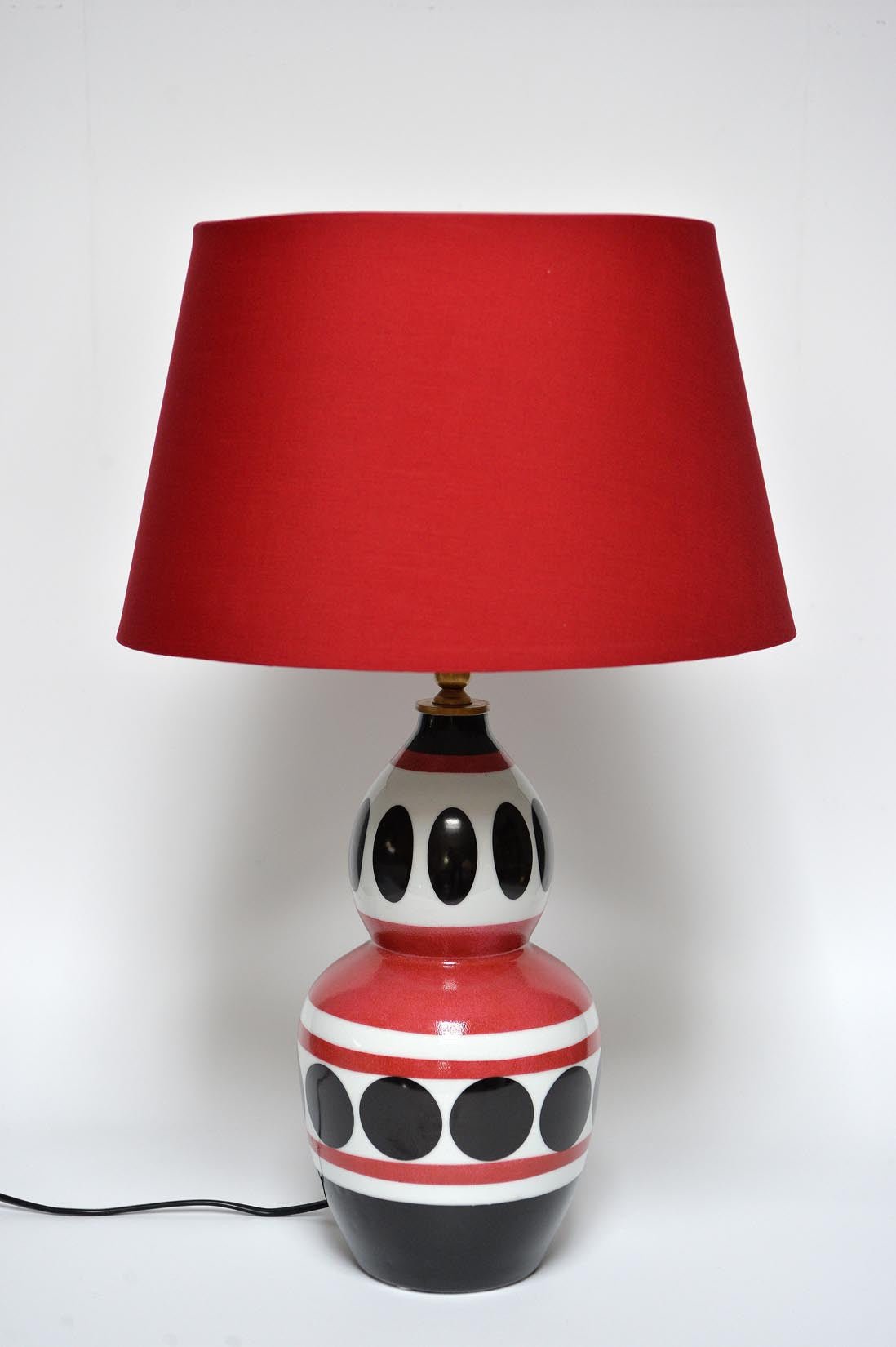 Double gourde porcelain table lamp - Natalia Willmott