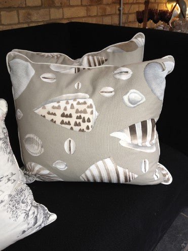 Extra large cushion with shell fabric - Natalia Willmott