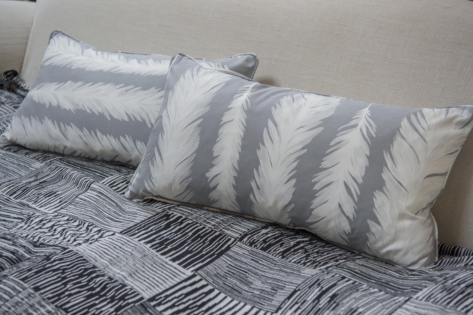 Feathers oblong cushion - Natalia Willmott