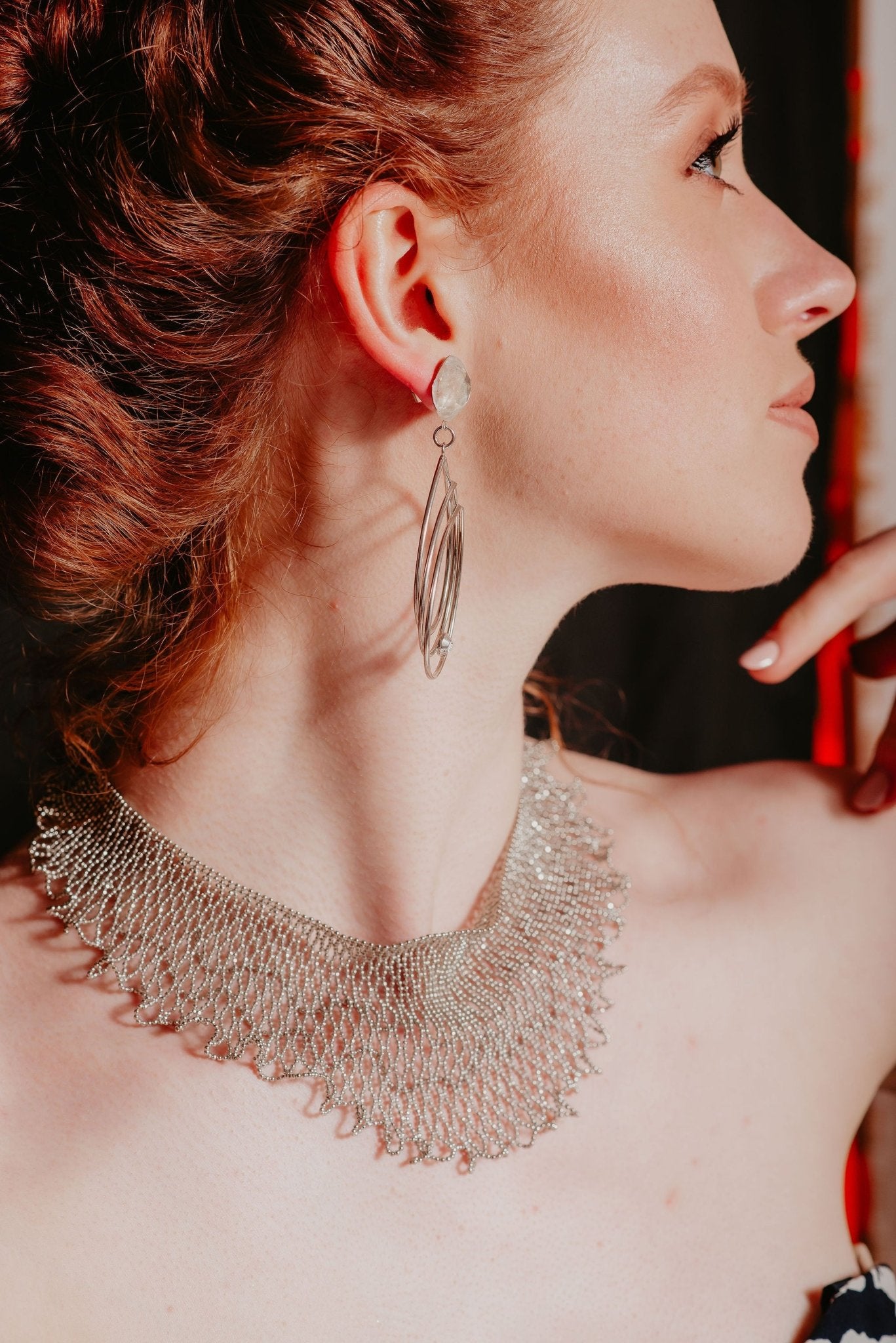 Filigree mesh tour du cou necklace - Natalia Willmott