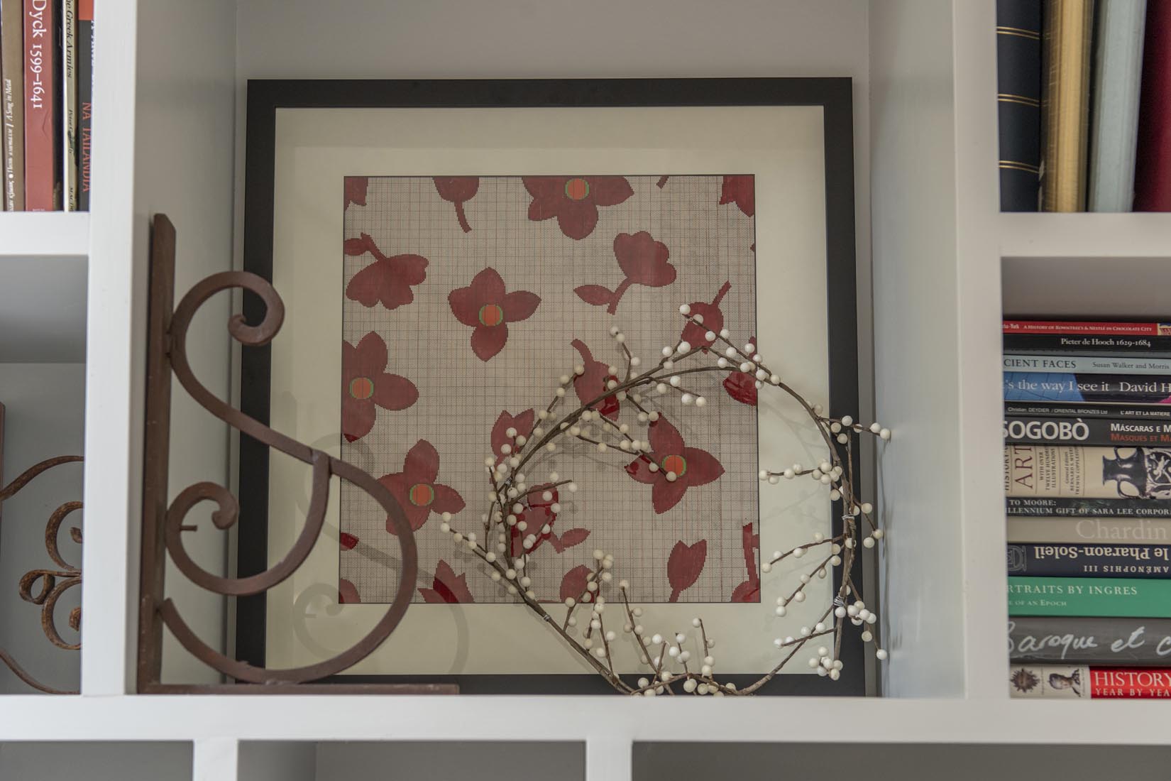 Floral red point paper - Natalia Willmott