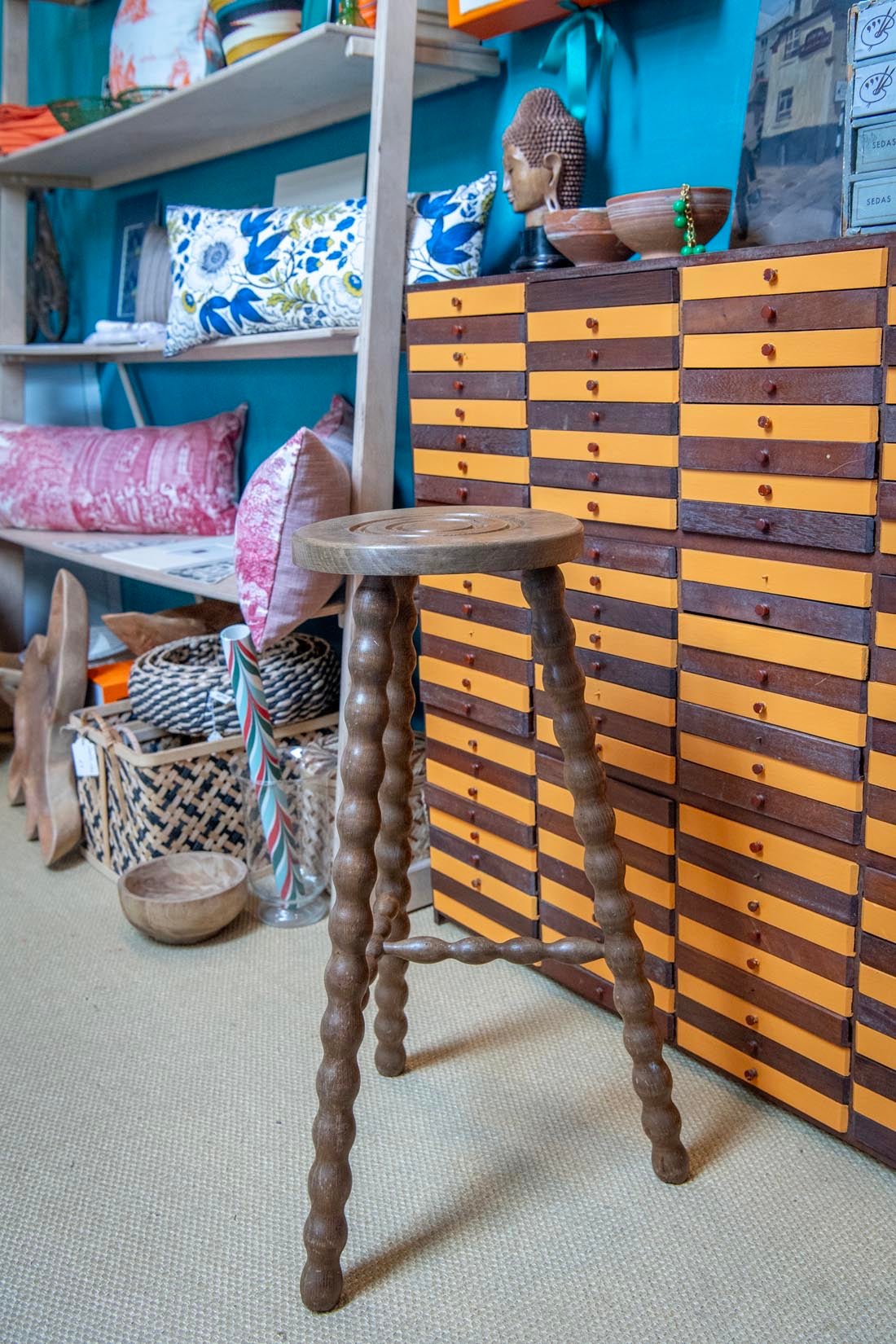 French bobbin tripod stool - Natalia Willmott