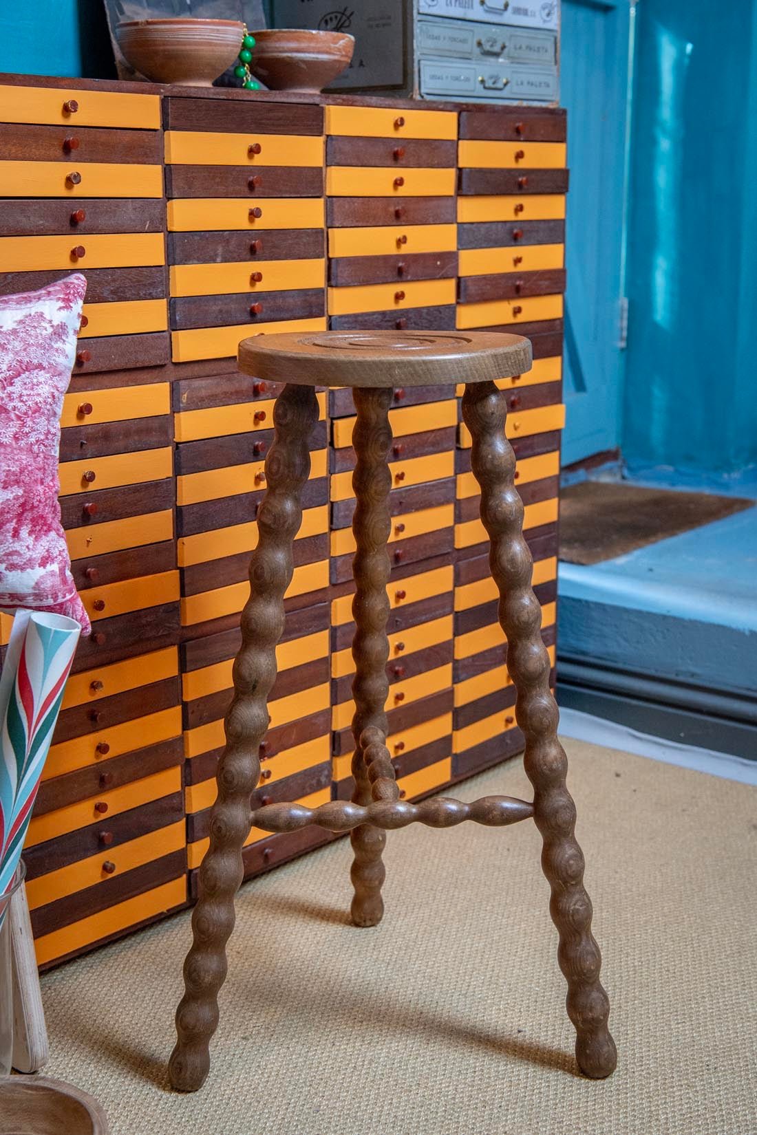 French bobbin tripod stool - Natalia Willmott