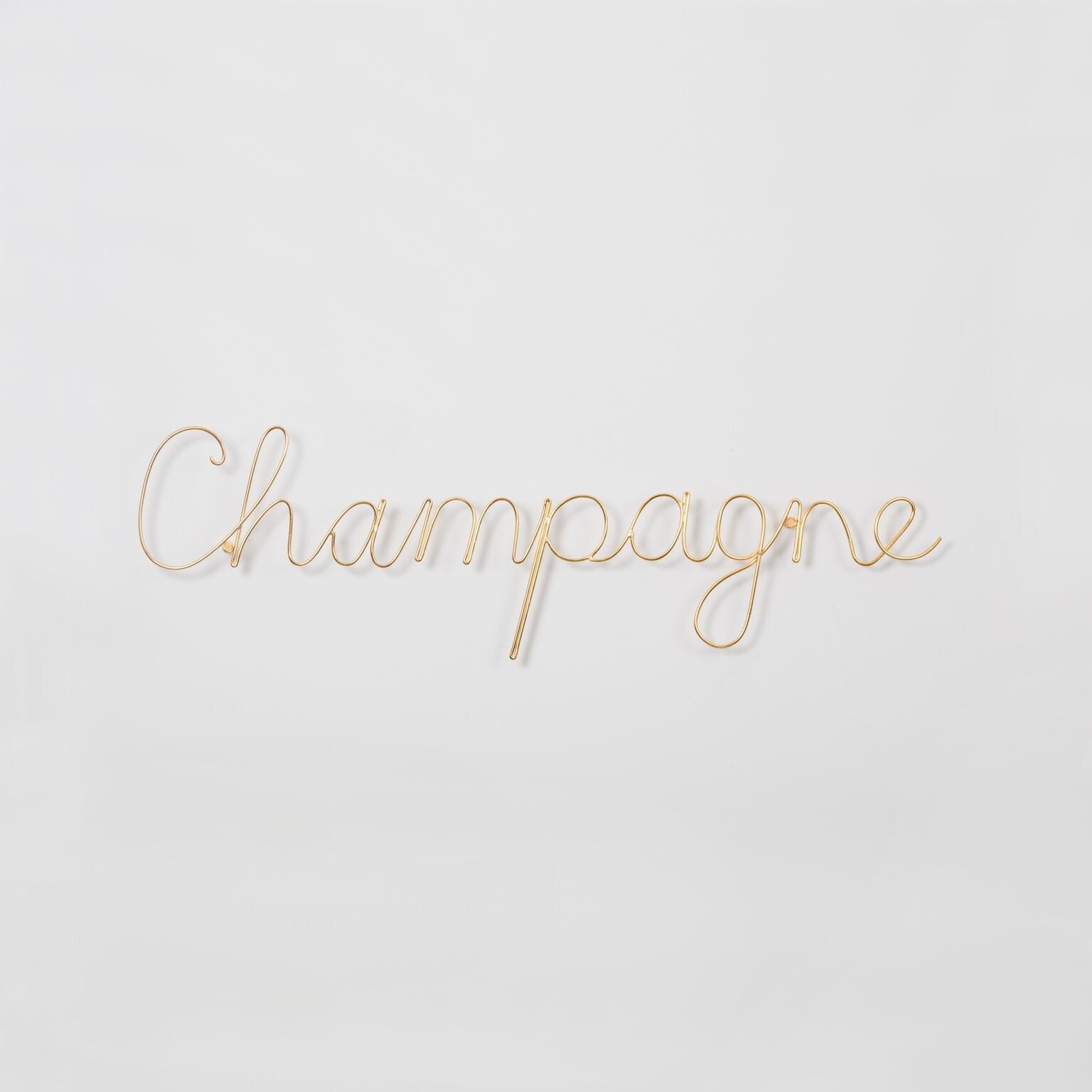 Gold "champagne" wire word - Natalia Willmott