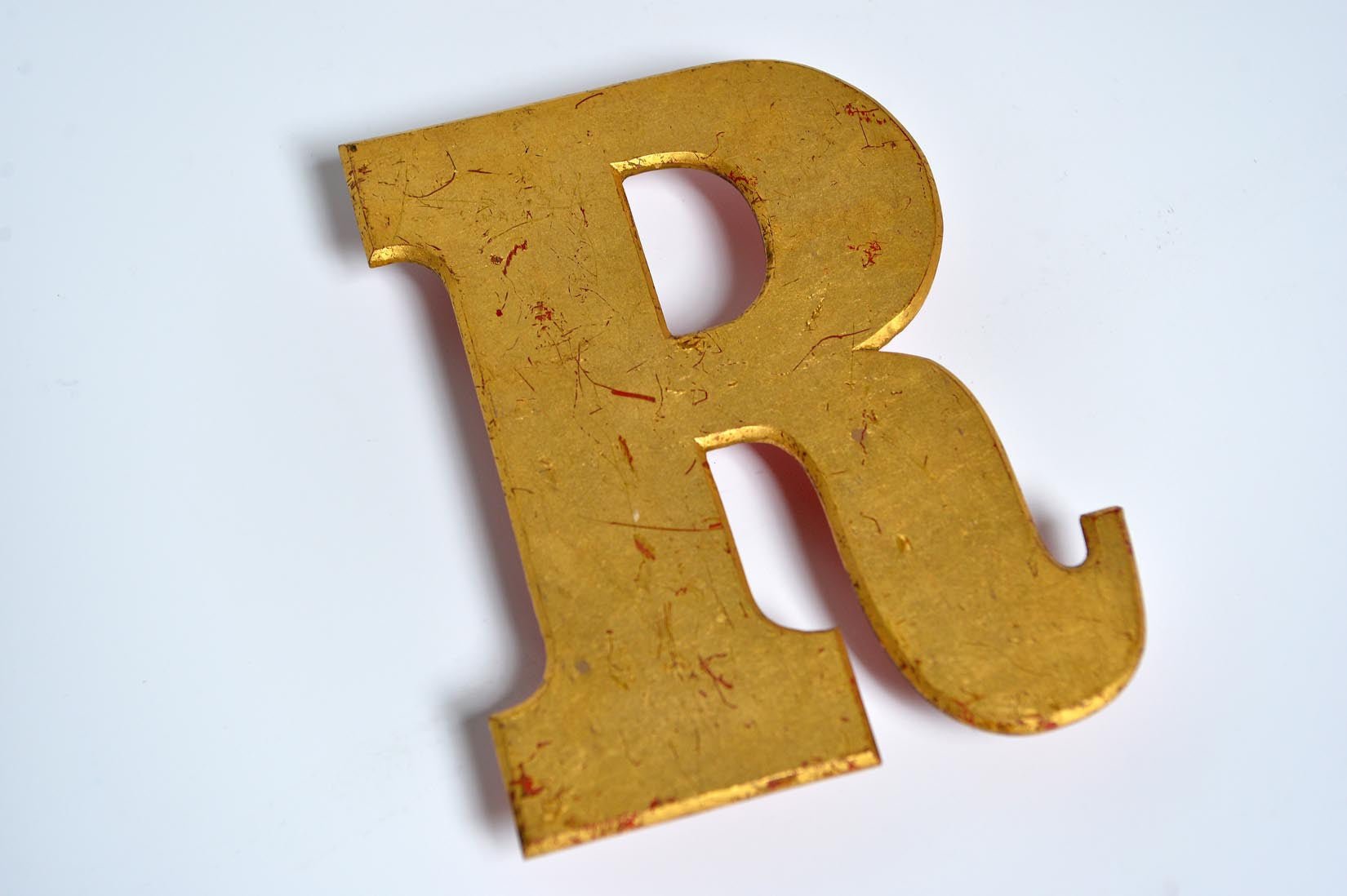Gold distressed style vintage letters - Natalia Willmott