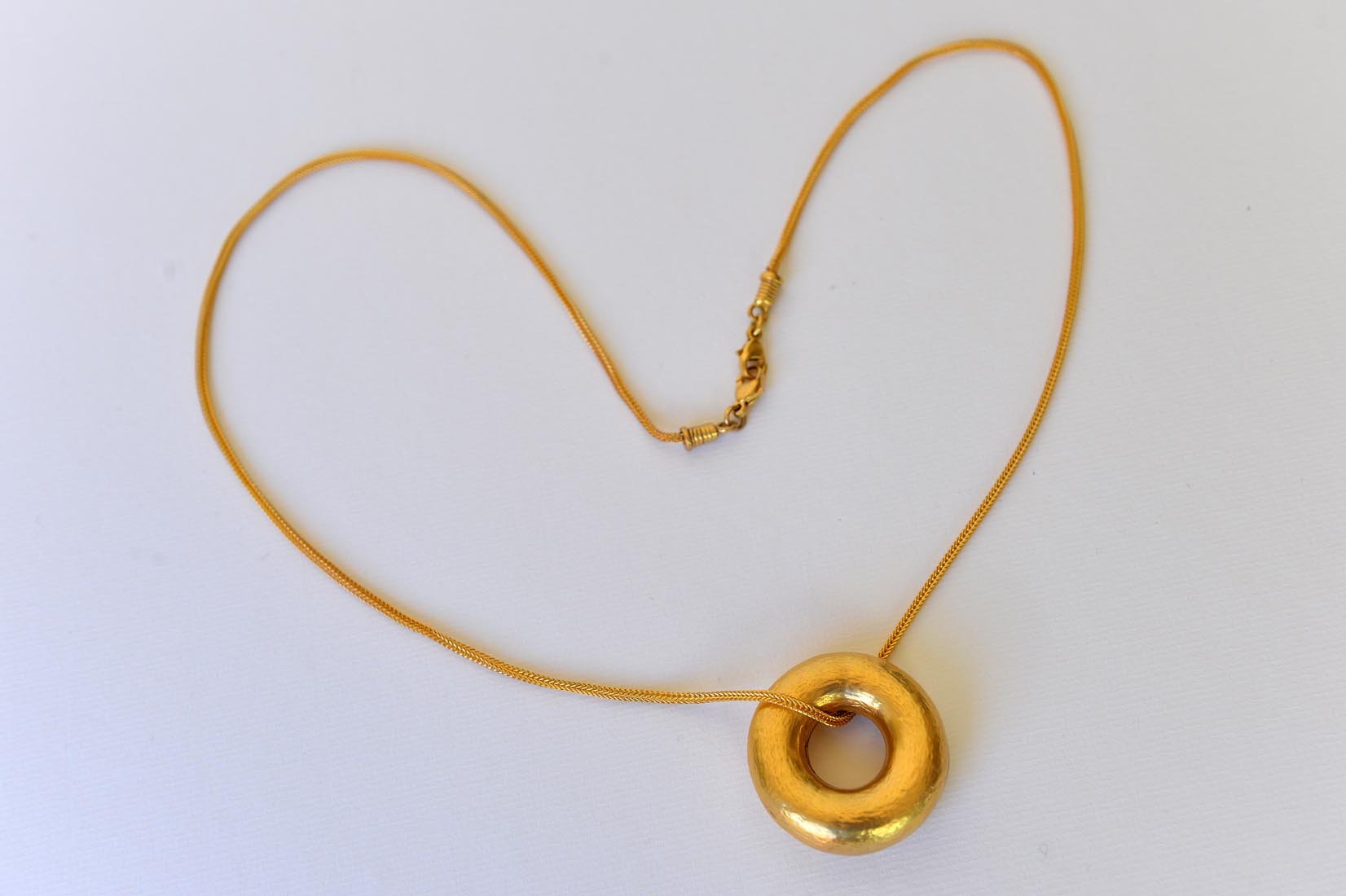 Gold or Silver Donut necklace by Elisabeth Riveiro - Natalia Willmott