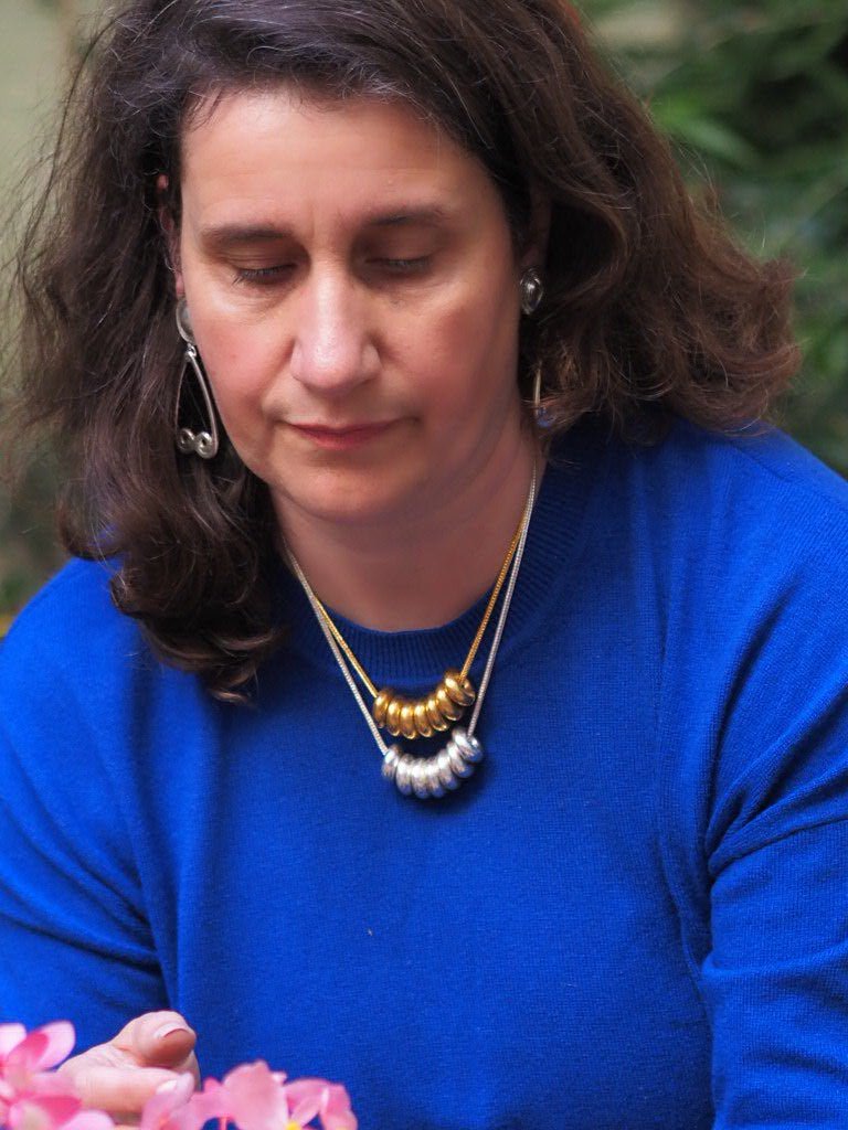 Gold or Silver Lacet necklace by Elisabeth Riveiro - Natalia Willmott
