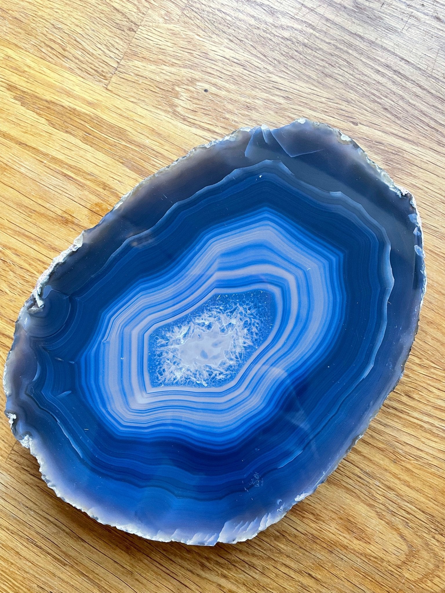 Grey agate slice/coaster - Natalia Willmott