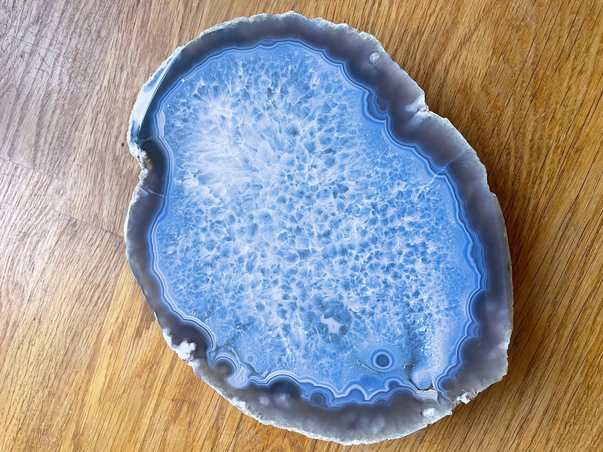 Grey agate slice/coaster - Natalia Willmott