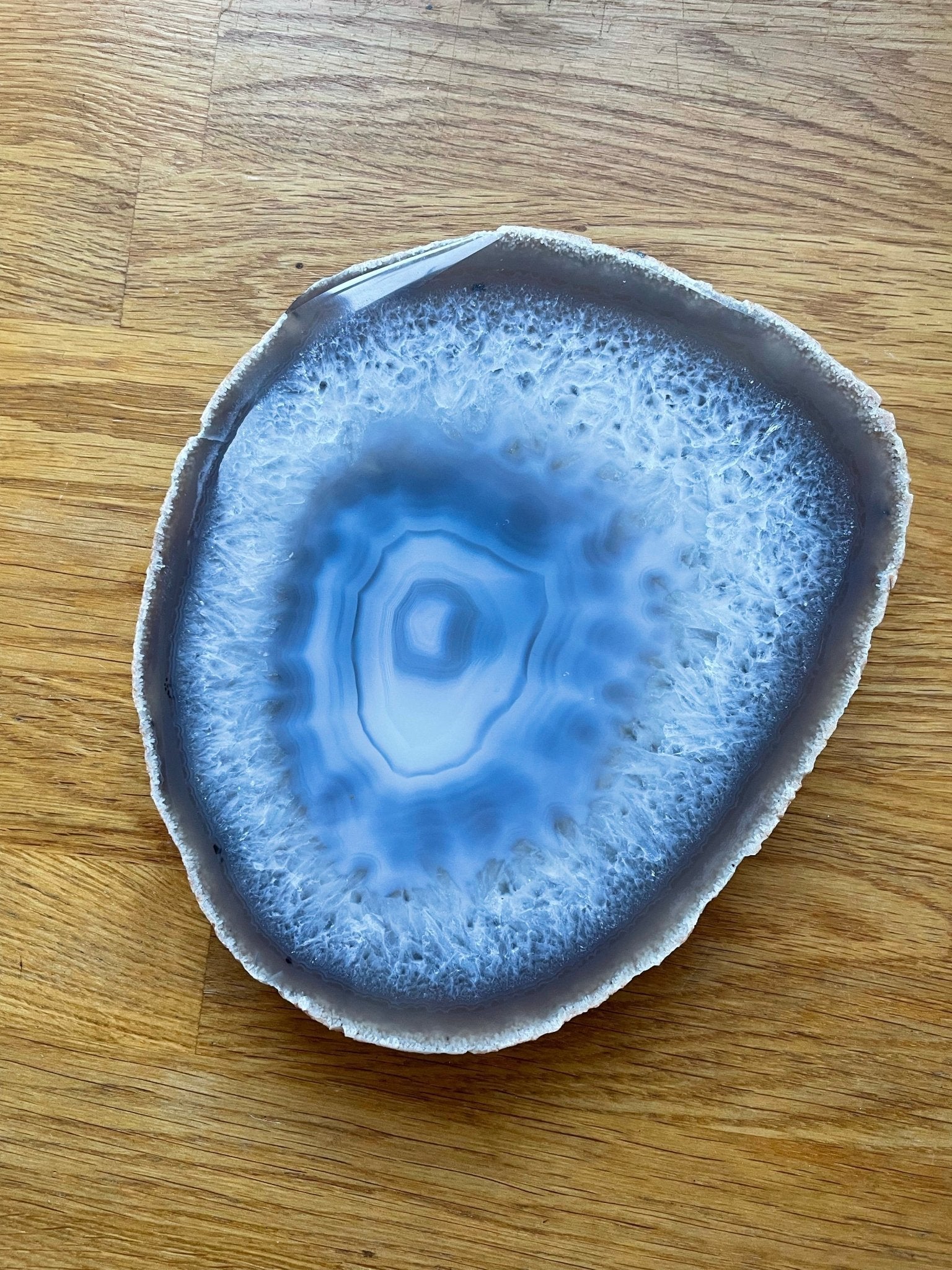 Grey agate slice/coaster - Natalia Willmott