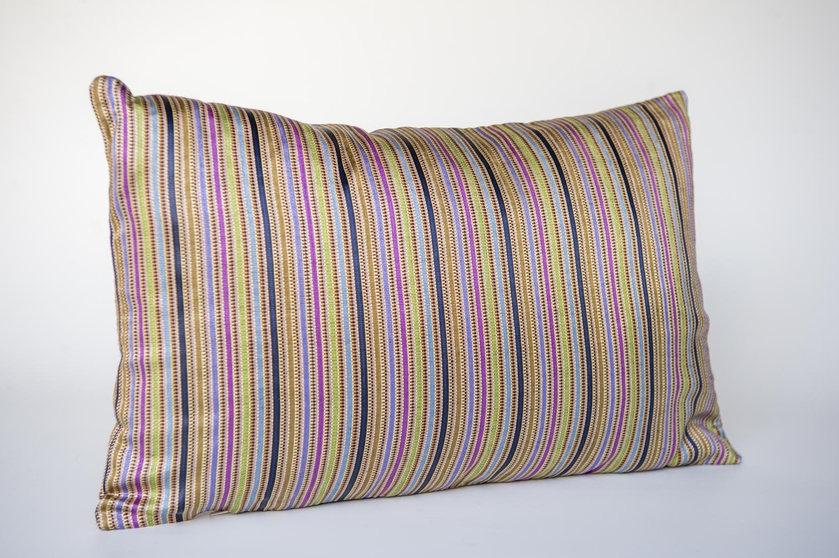 Kutnu vintage silk stripes cushion from Gaziantep - Natalia Willmott