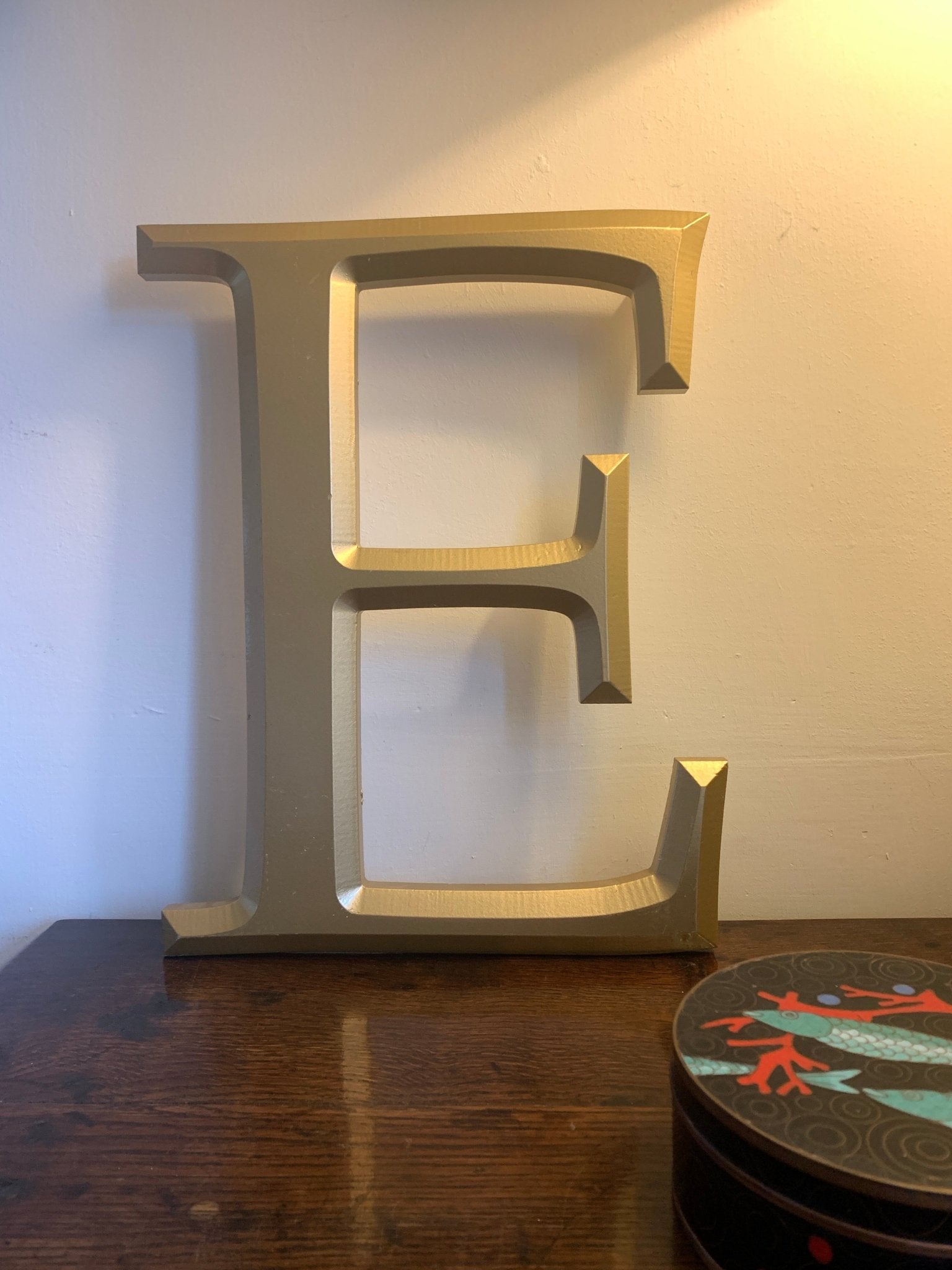 Large gold distressed letter - Natalia Willmott
