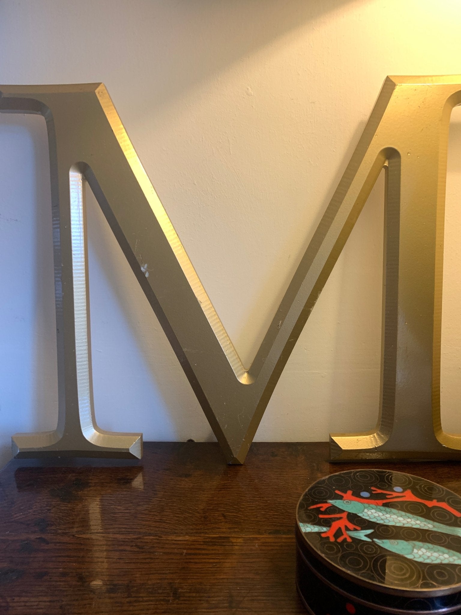 Large gold distressed letter - Natalia Willmott