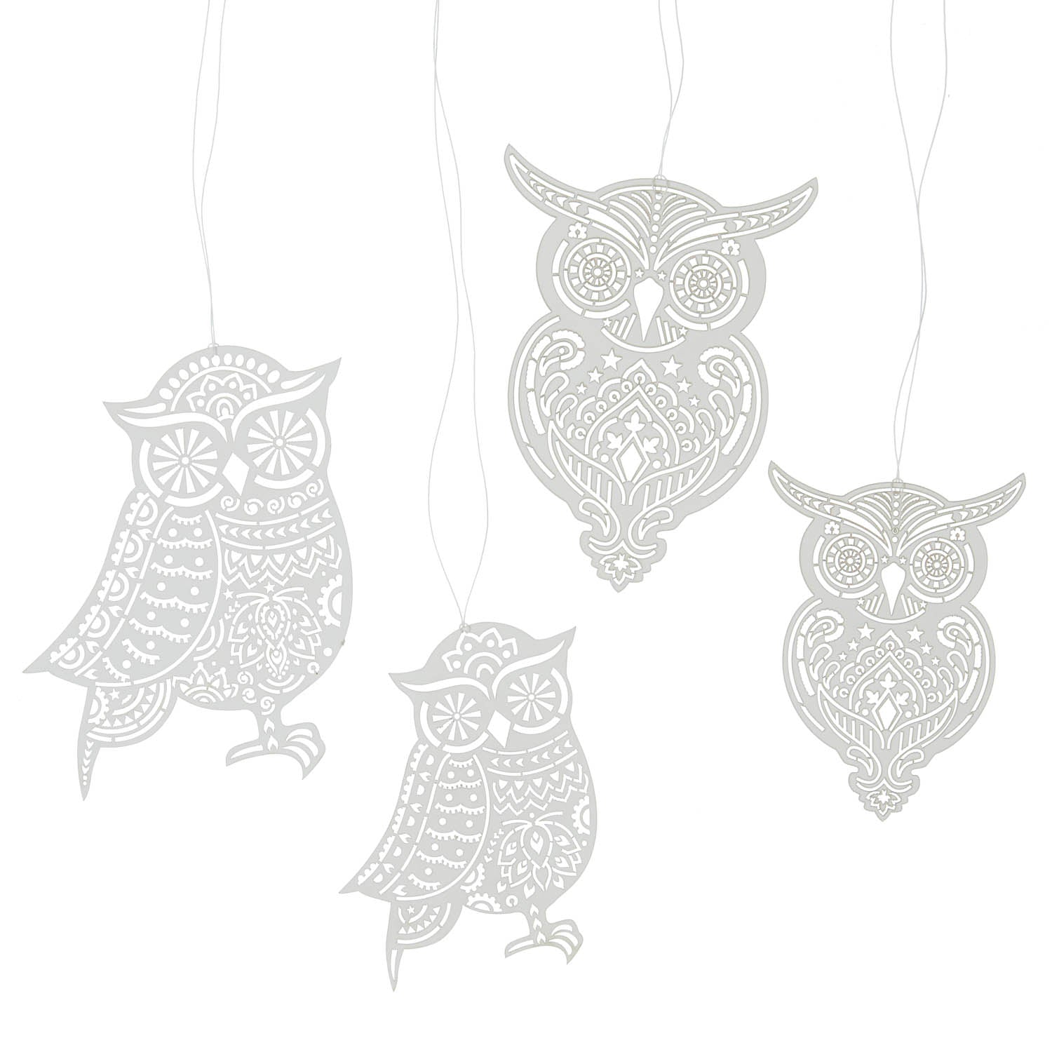 Lasercut paper owl Christmas decoration set - Natalia Willmott