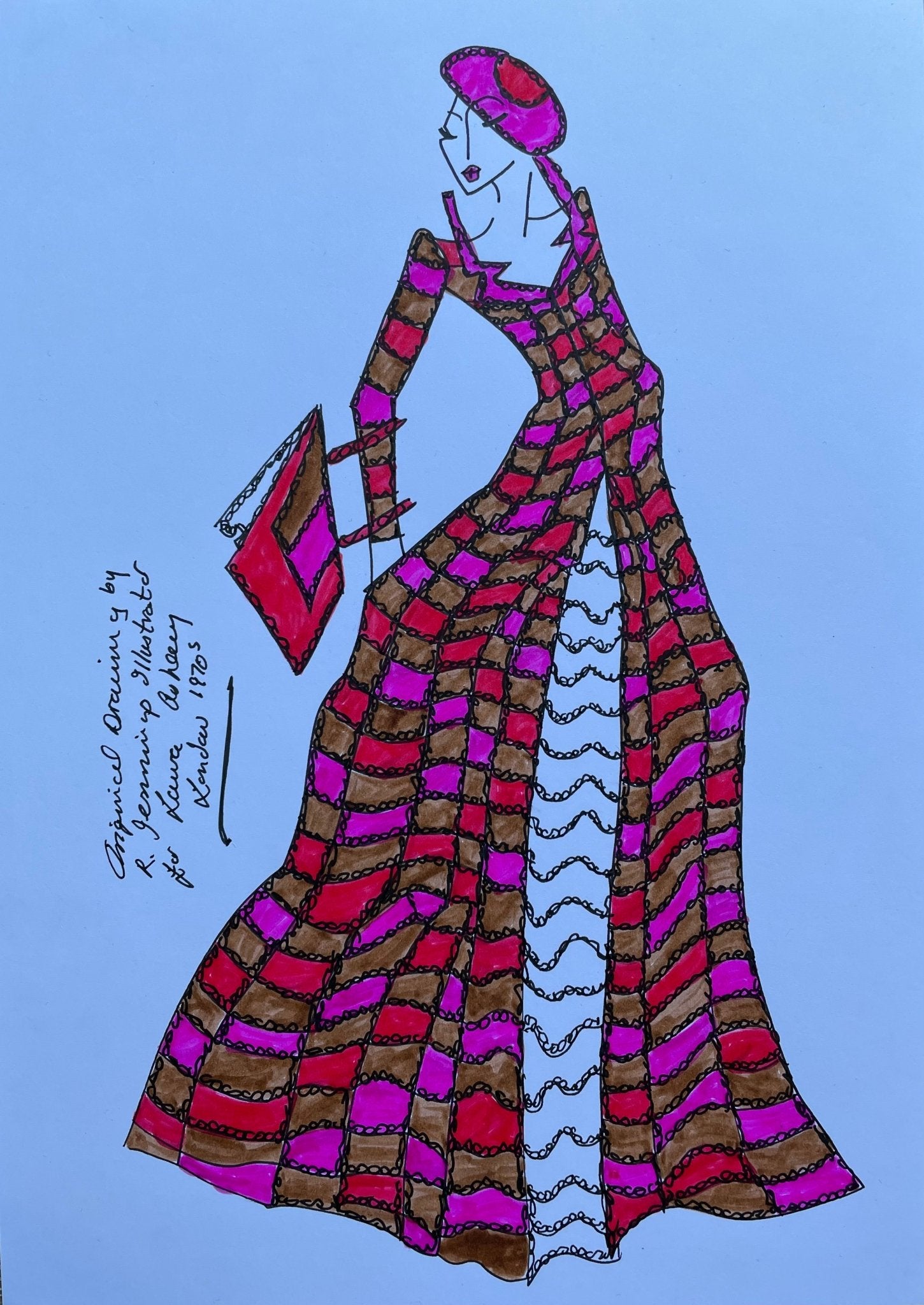 Laura Ashley vintage fashion drawings - Natalia Willmott