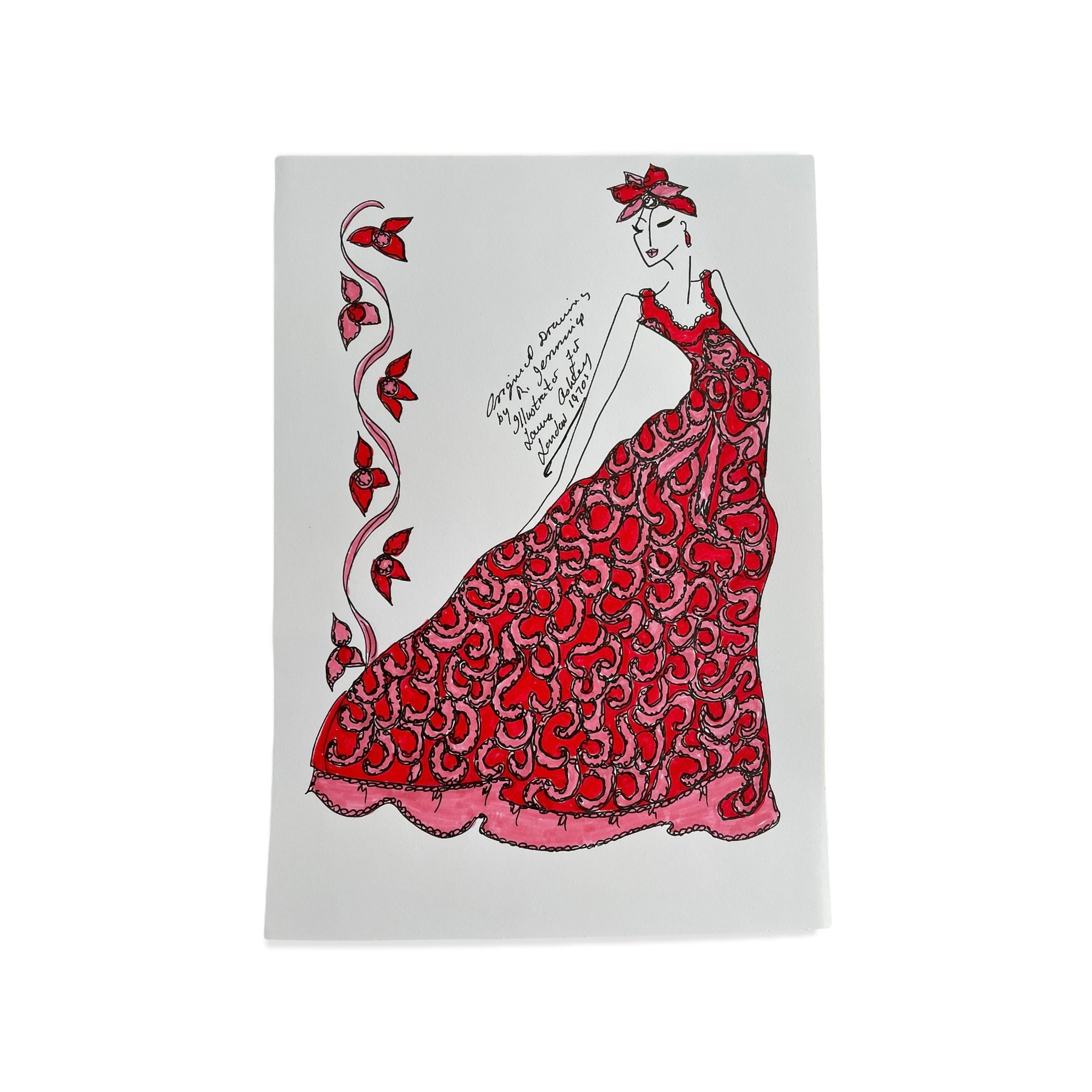 Laura Ashley vintage fashion drawings - Natalia Willmott