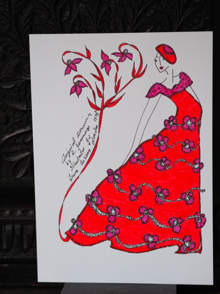Laura Ashley vintage fashion drawings - Natalia Willmott