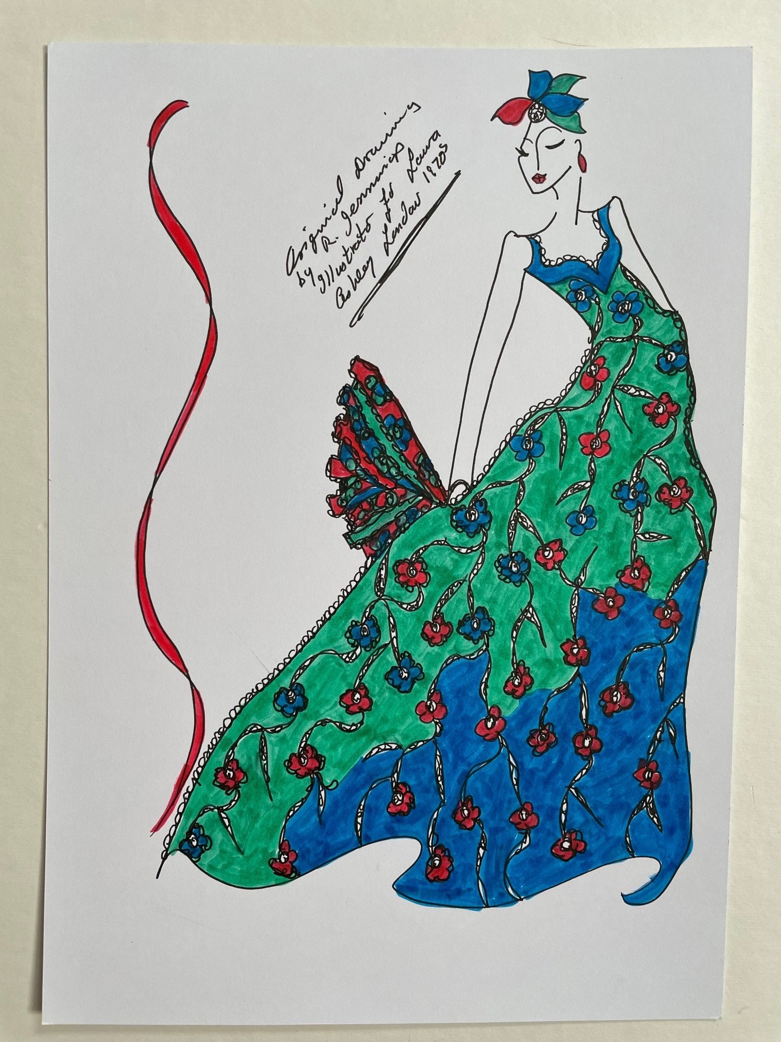 Laura Ashley vintage fashion drawings - Natalia Willmott