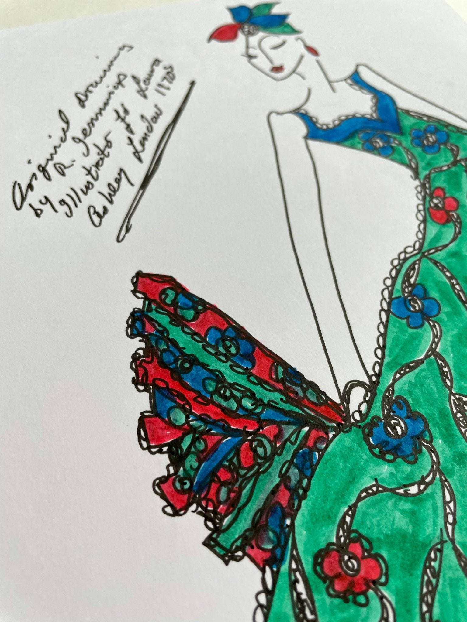 Laura Ashley vintage fashion drawings - Natalia Willmott