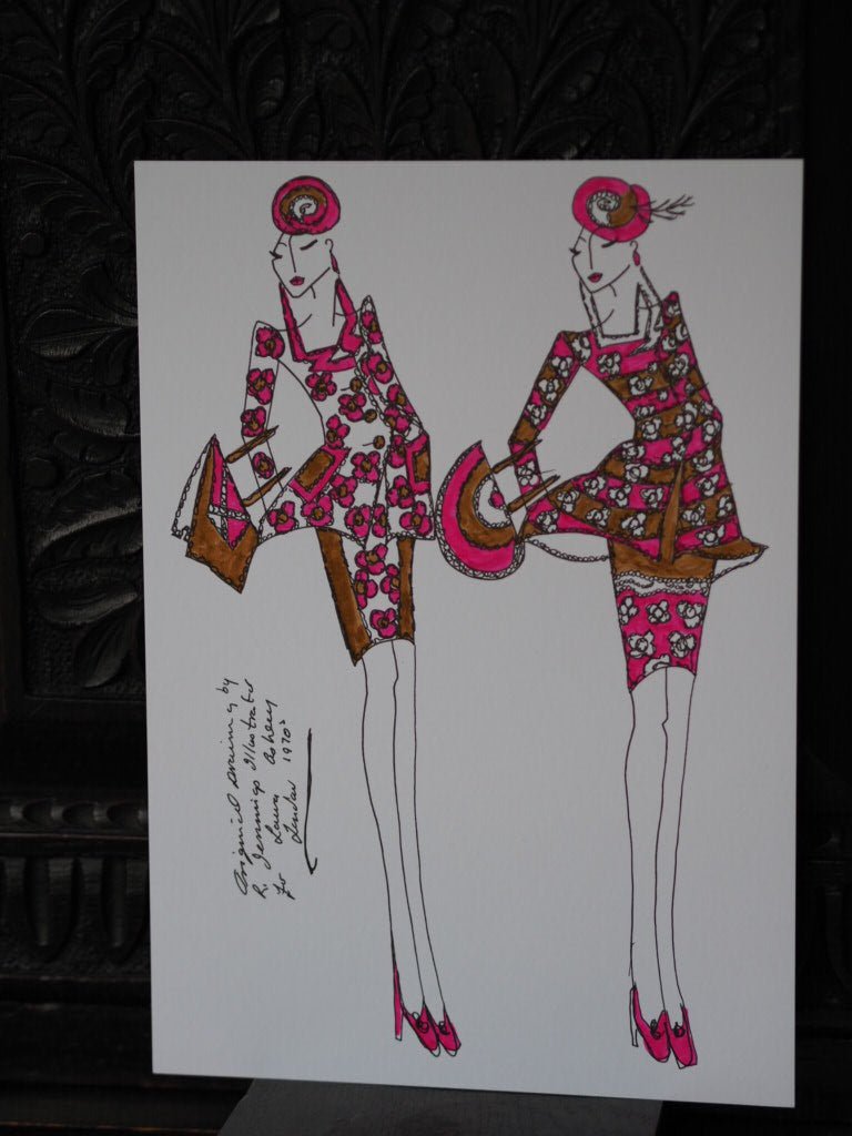 Laura Ashley vintage fashion drawings - Natalia Willmott