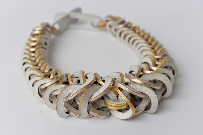 Links leather necklace by Mojiana designs - Natalia Willmott