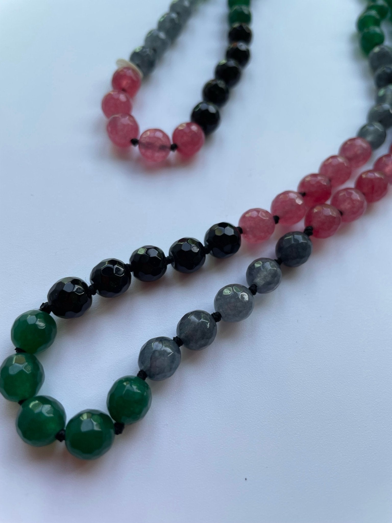 Long beaded semi- precious necklace - Natalia Willmott