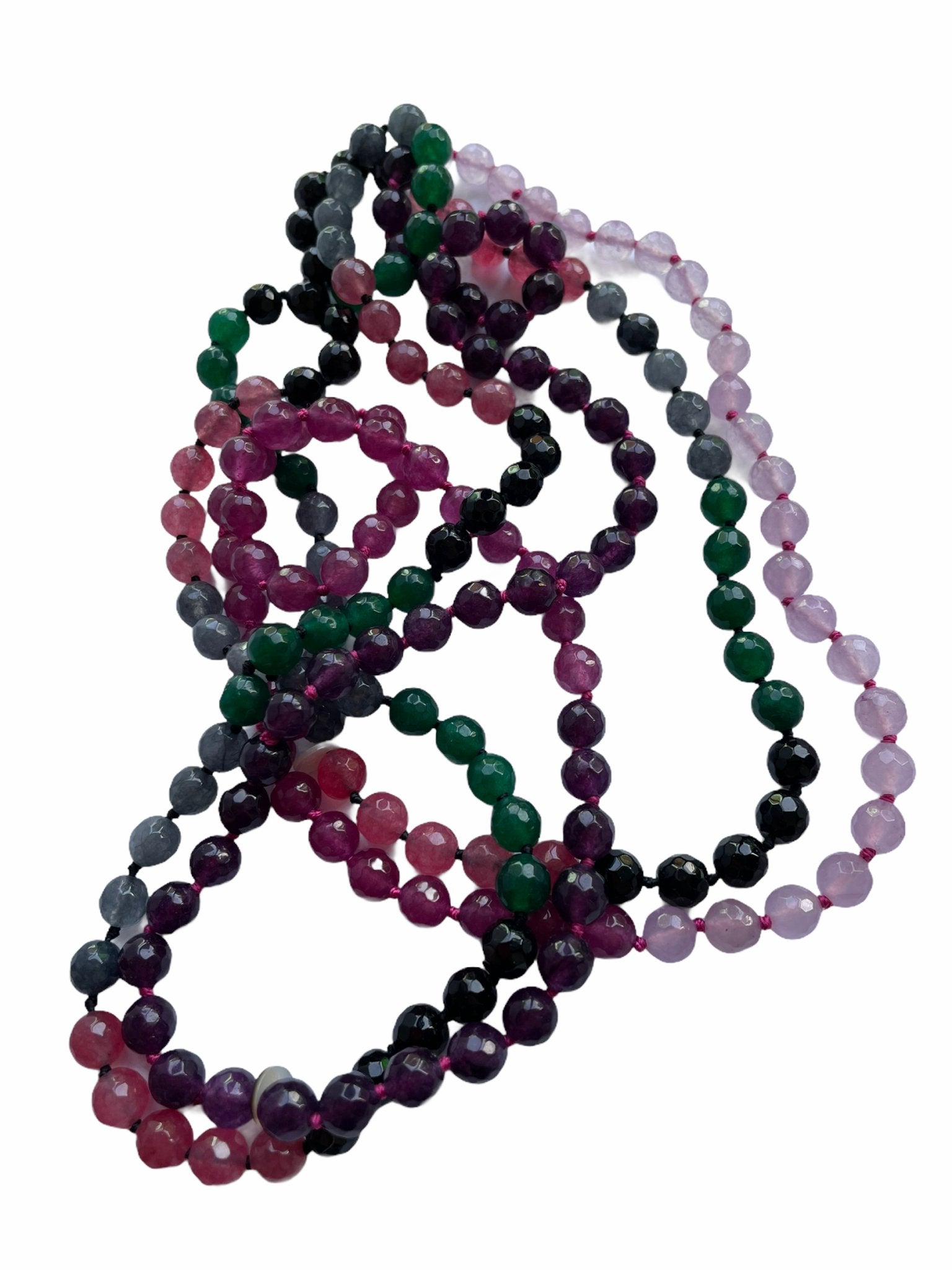 Long beaded semi- precious necklace - Natalia Willmott