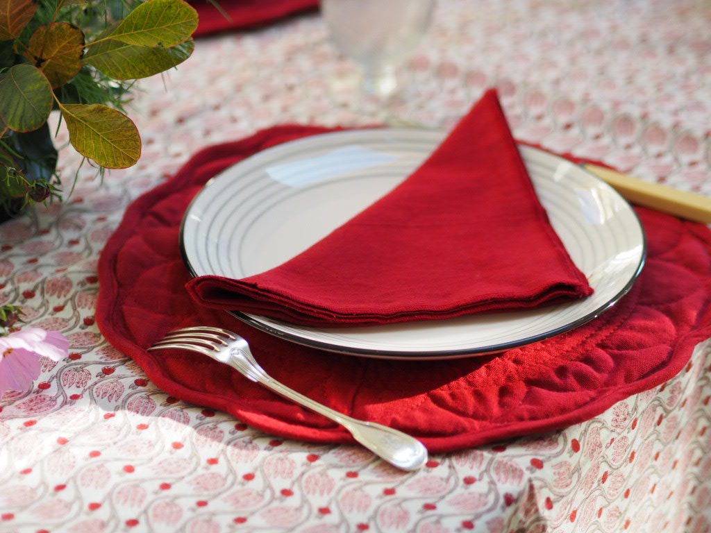 Mirra Ruby set of 4 placemats - Natalia Willmott