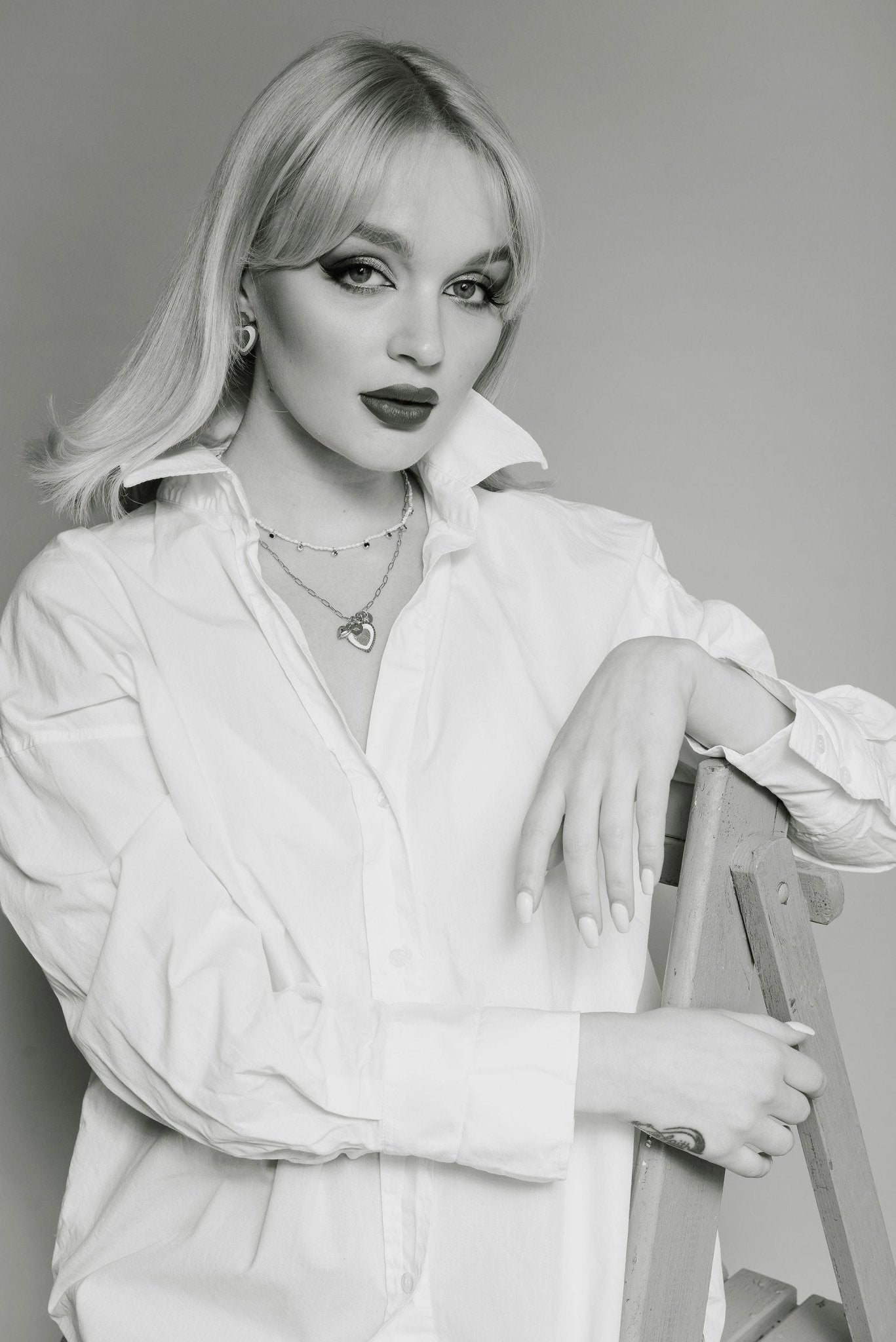 Mother of pearl heart necklace or earrings - Natalia Willmott