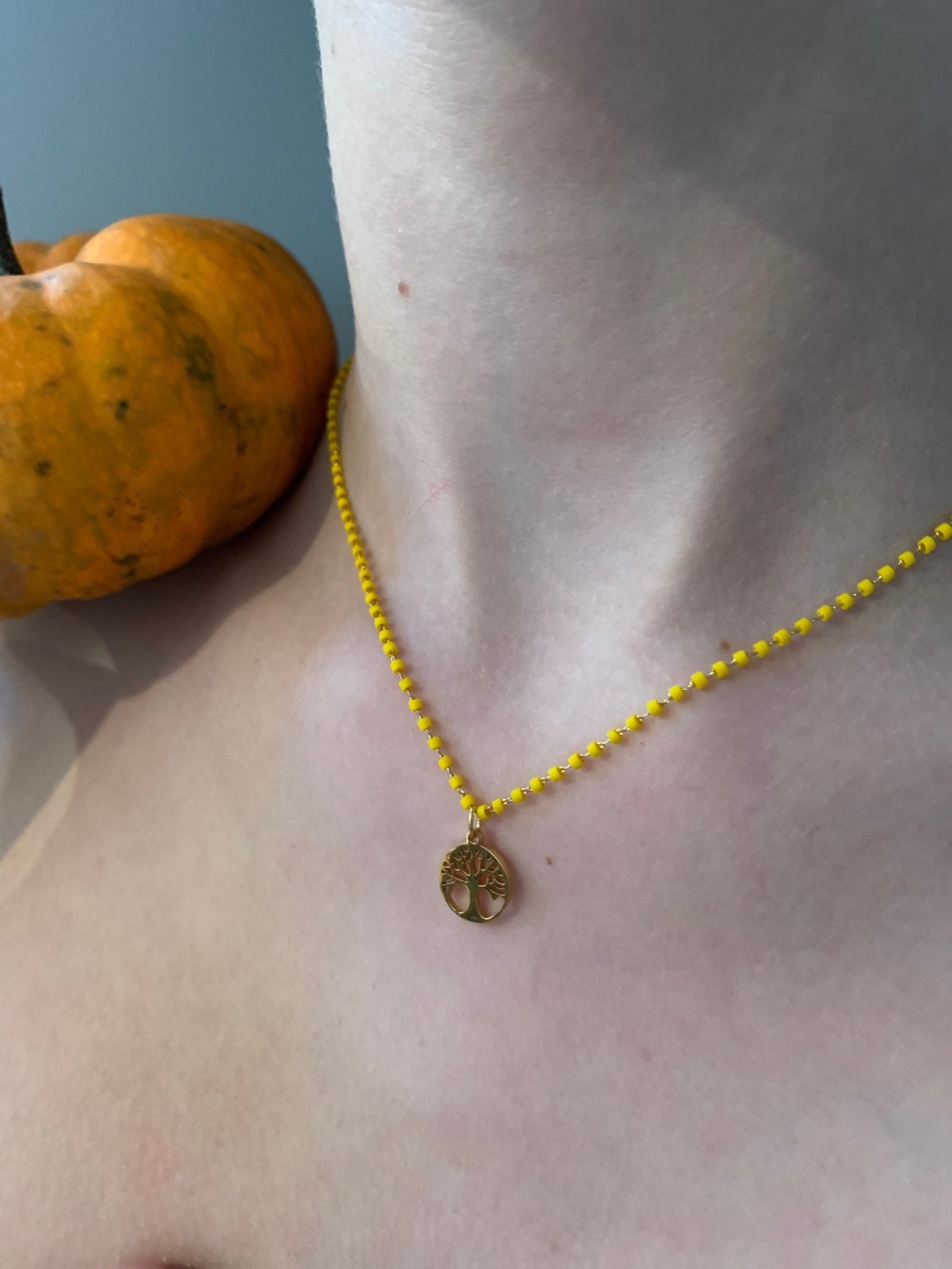 Mulberry yellow pendant necklace - Natalia Willmott