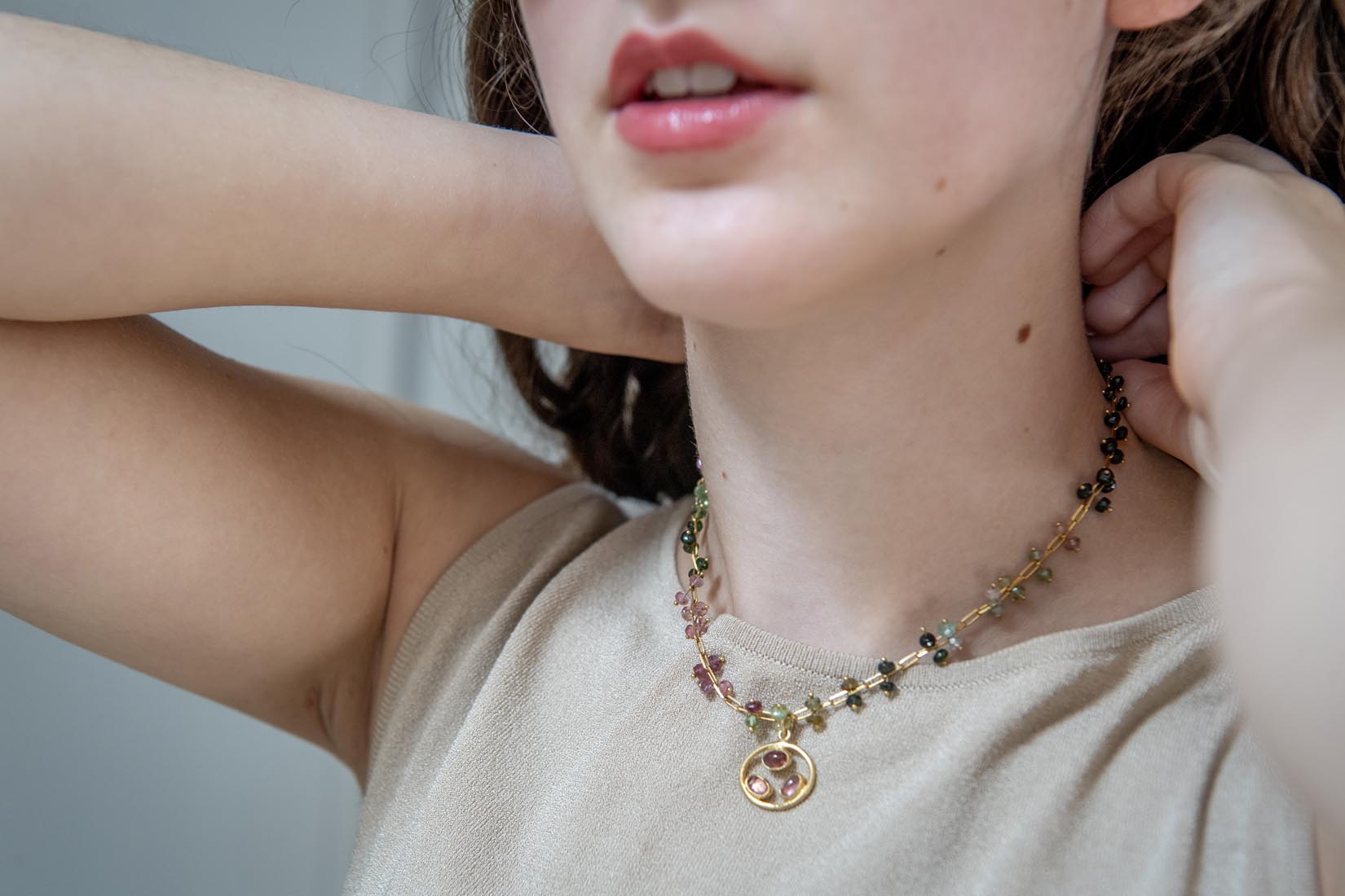 Multicoloured tourmaline necklace - Natalia Willmott