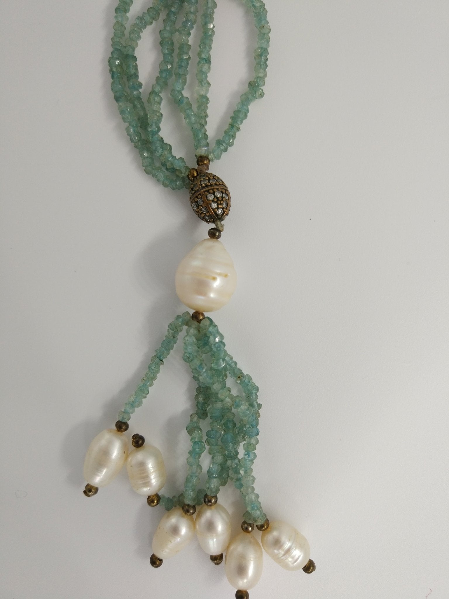 Multistrand green beaded necklace - Natalia Willmott