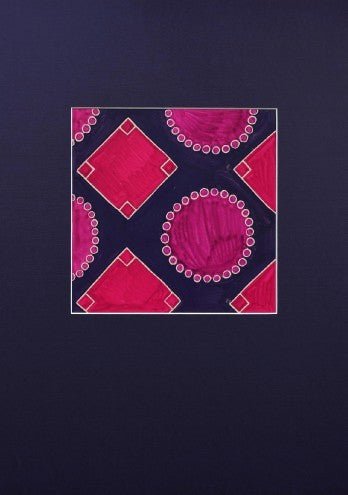 Original textile design of squares and circles - Natalia Willmott