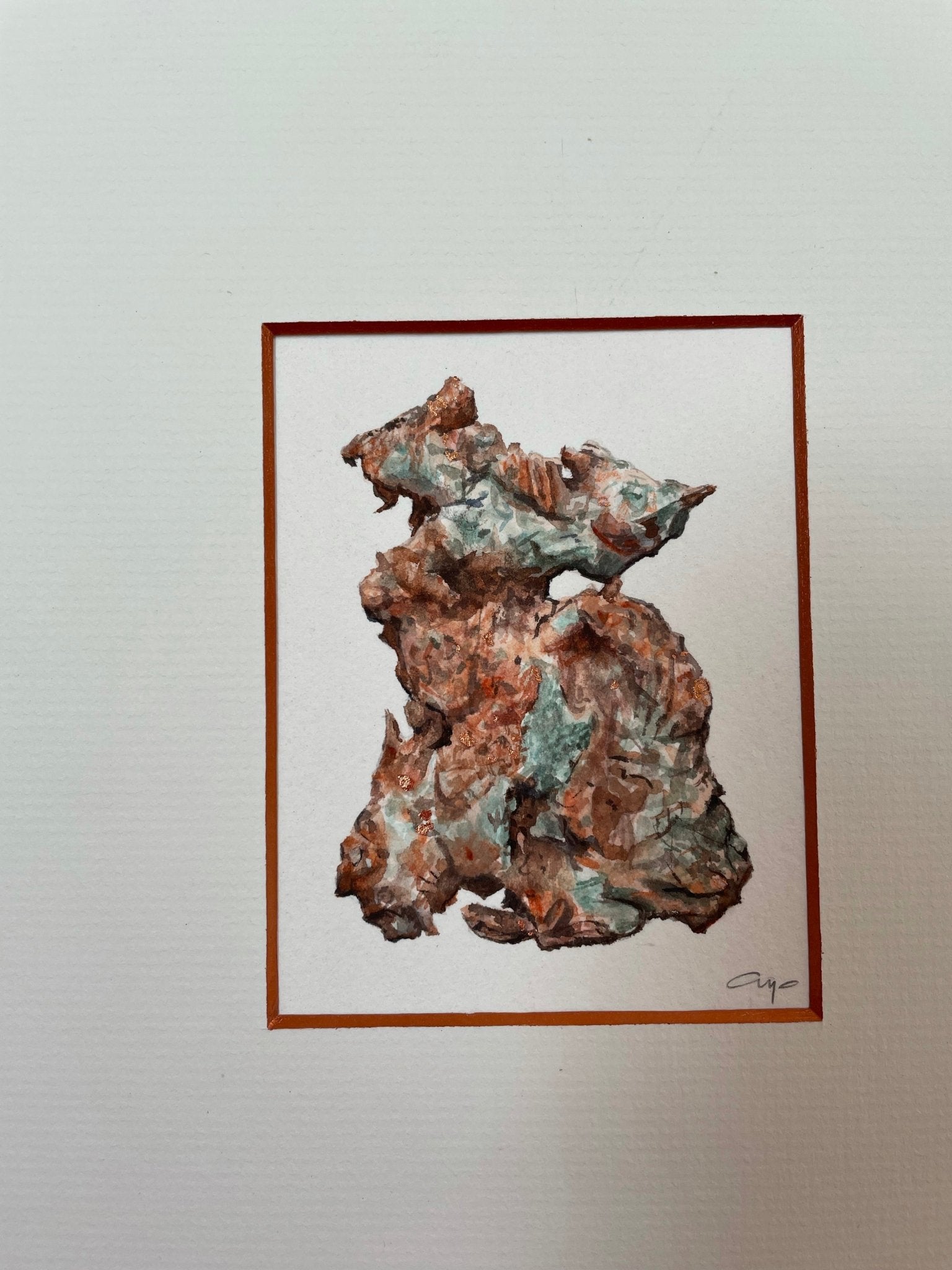 Original watercolour of a piece of Coral by Mark Azopardi - Natalia Willmott