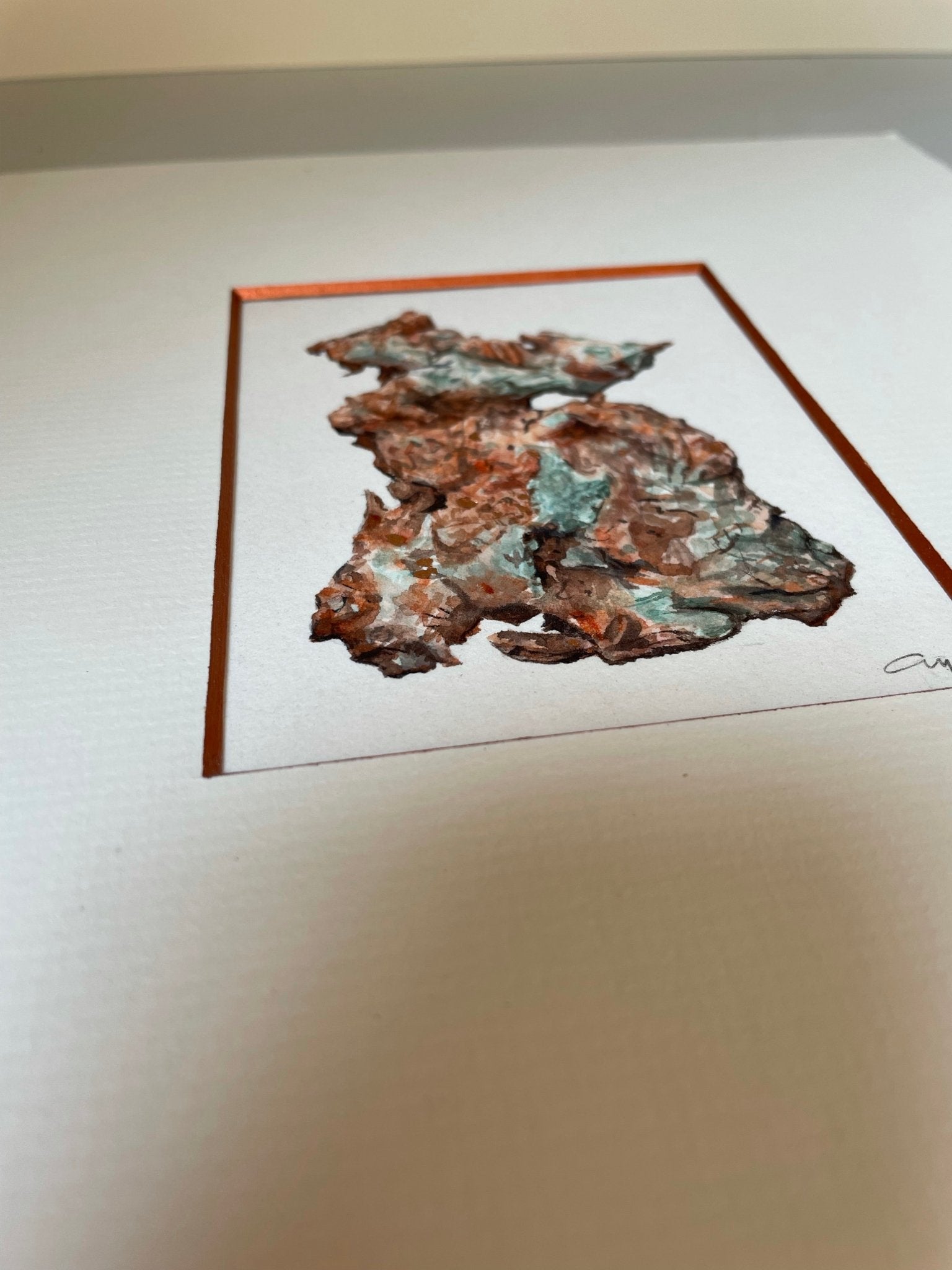 Original watercolour of a piece of Coral by Mark Azopardi - Natalia Willmott