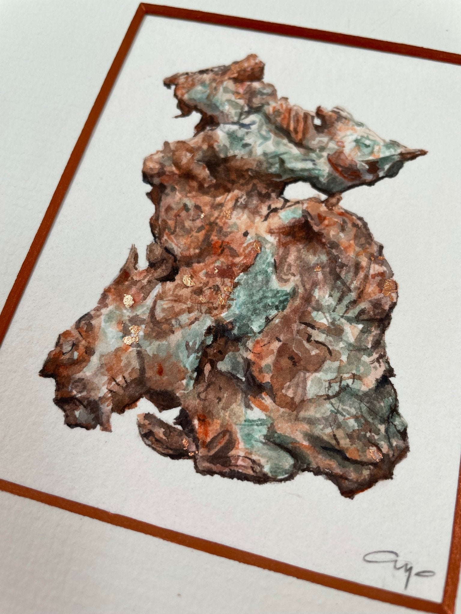 Original watercolour of a piece of Coral by Mark Azopardi - Natalia Willmott